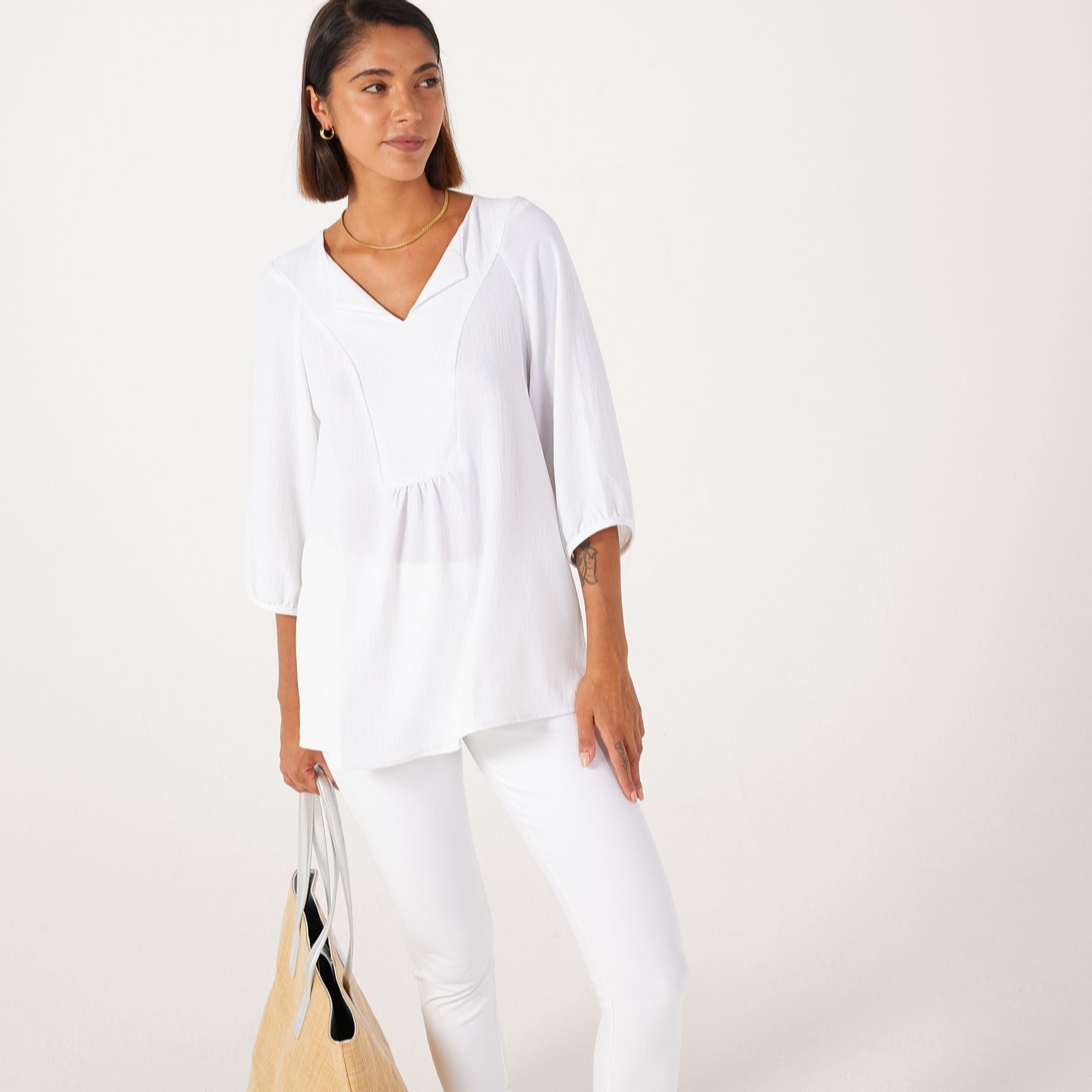 Kim & Co Crinkle Poplin Tunic