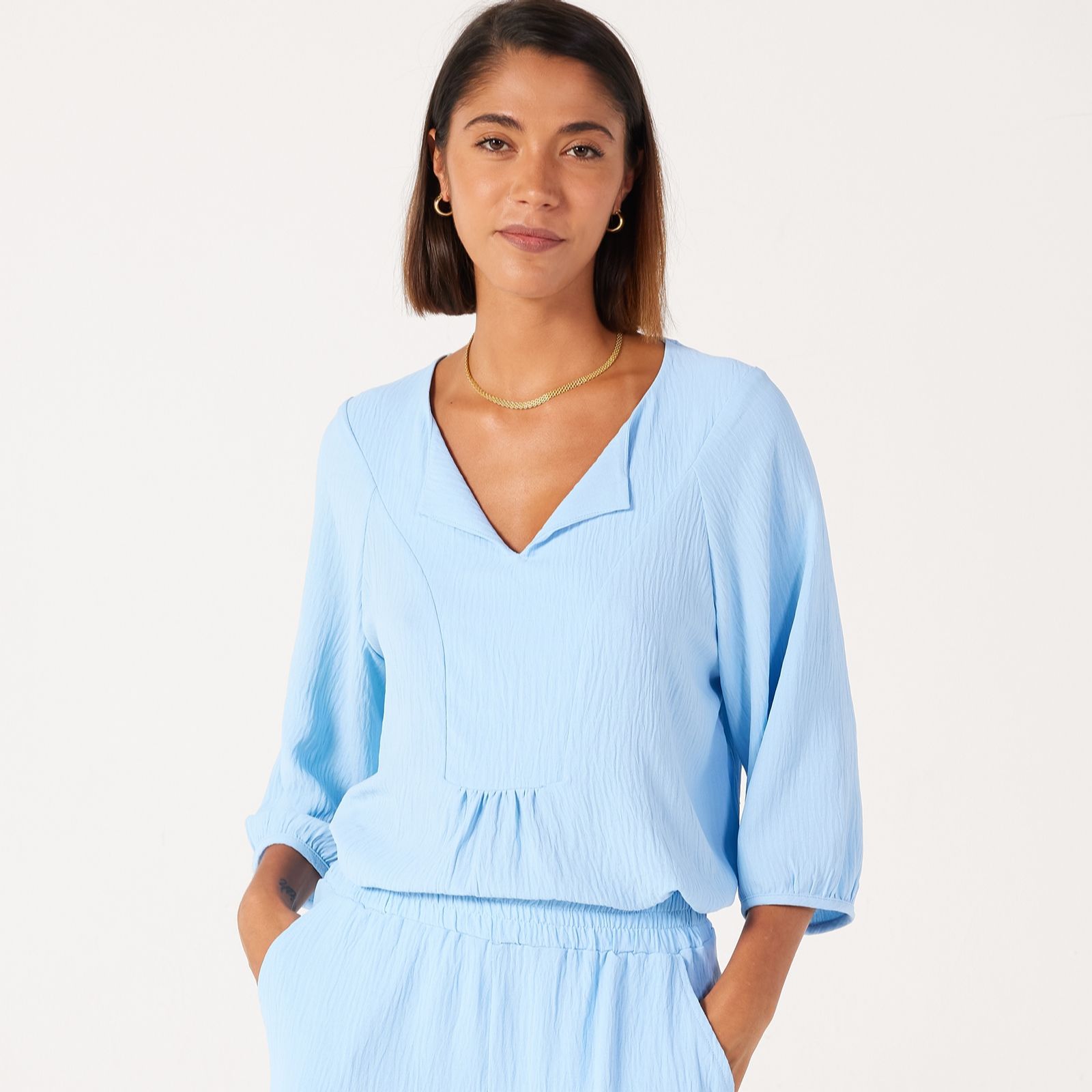 Kim & Co Crinkle Poplin Tunic