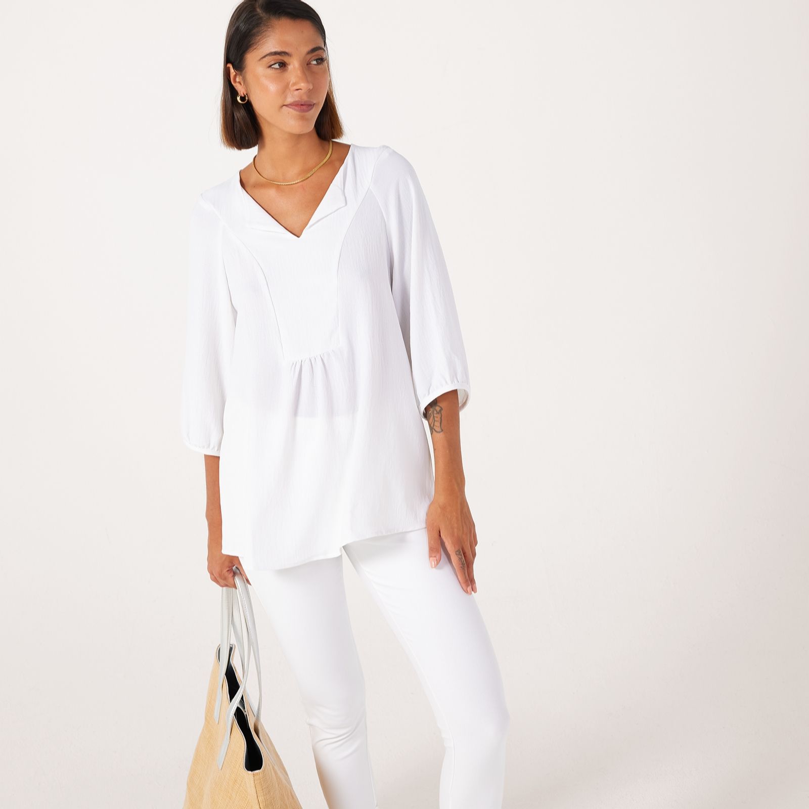 Kim & Co Crinkle Poplin Tunic
