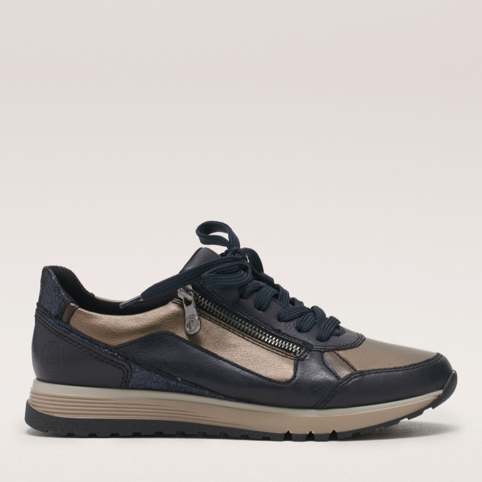 Outlet Rieker Metallic Zip Trainer