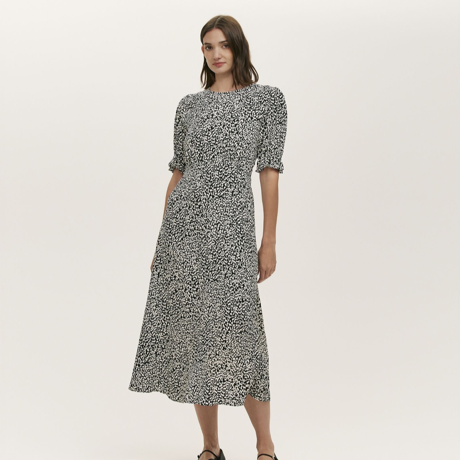 Finery London Mela Leopard Print Midi Dress Petite