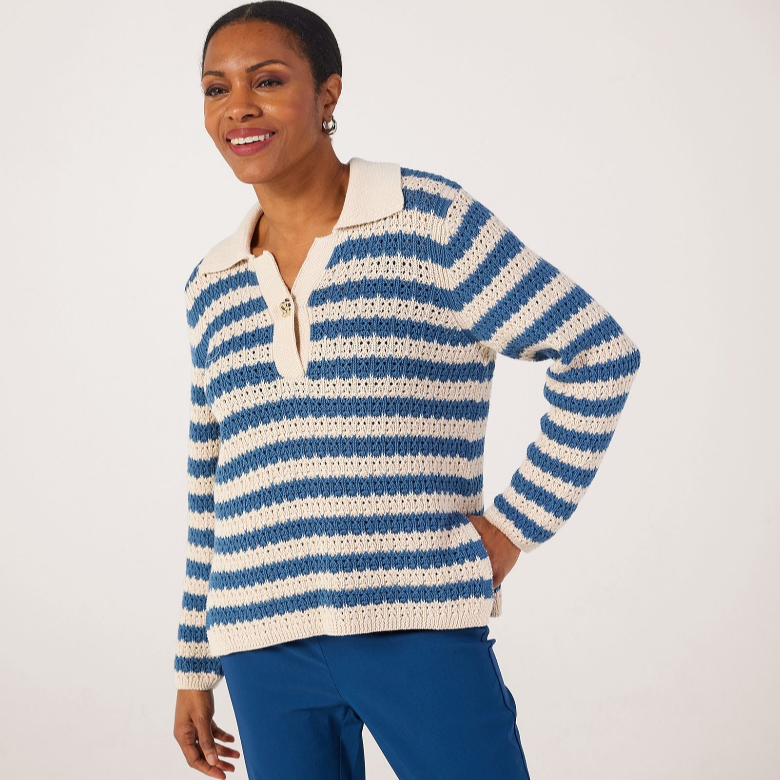 Masai Copenhagen Fan Cotton Blend Knitted Top