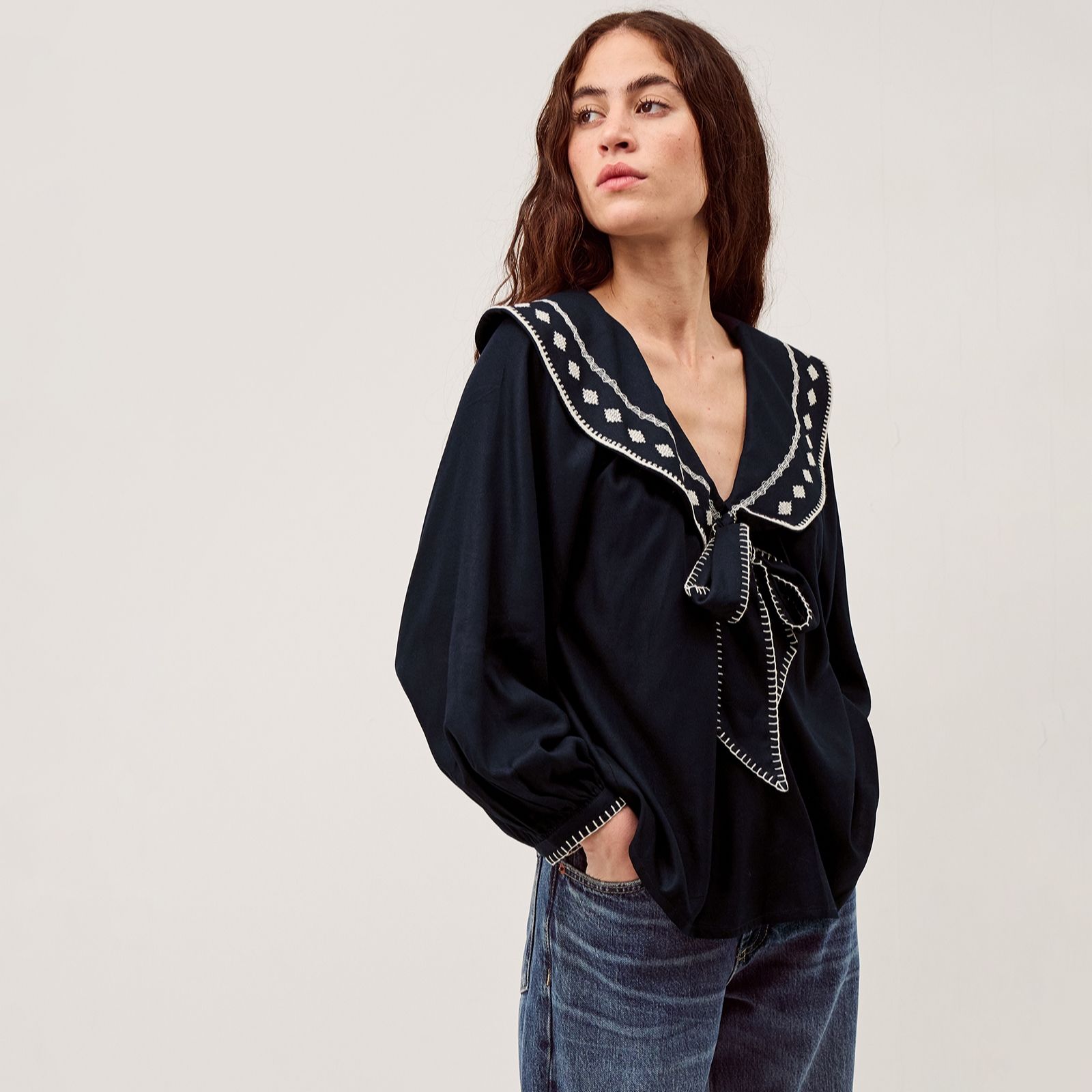 Monsoon Lola Collared Top