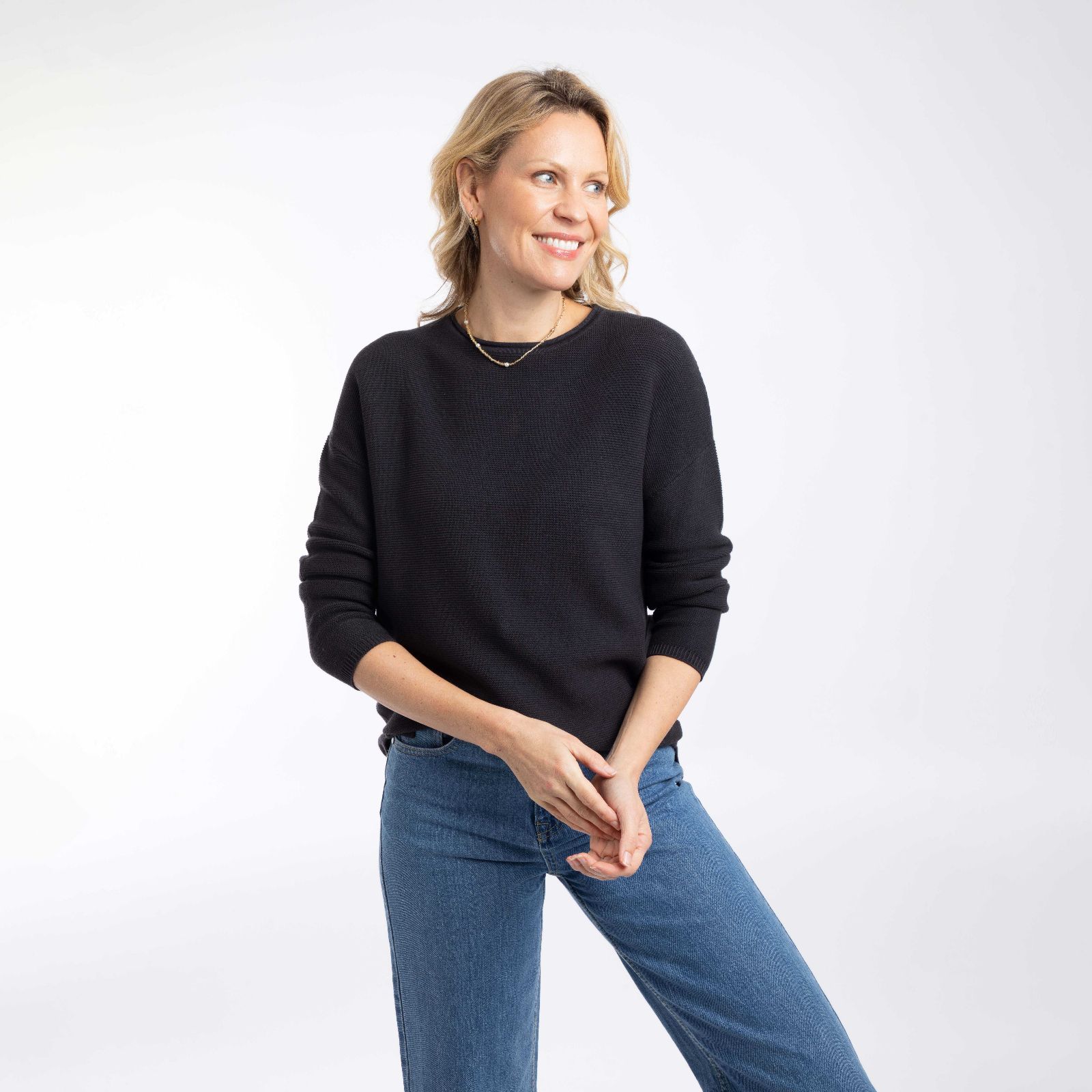 Weird Fish Dalla Knitted Crew Jumper