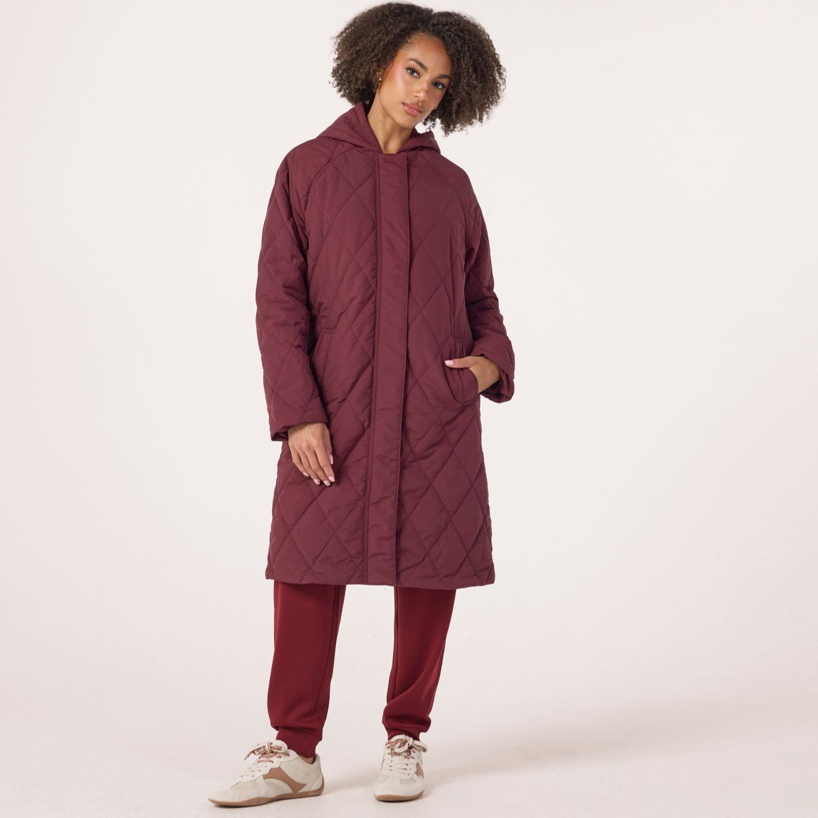 Denim & Co Longline Quilted Coat