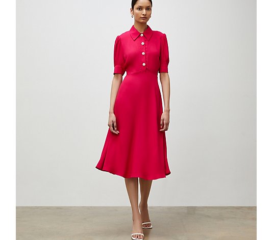 Finery Jaela Dress with Collar and Pearl Buttons
