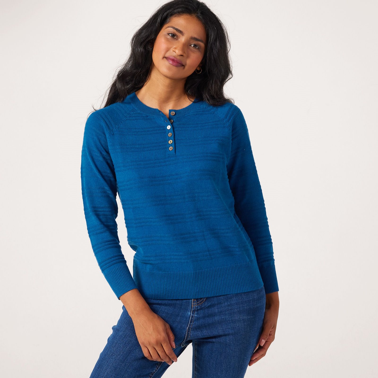 Ruth Langsford Grandad Collar Textured Jumper