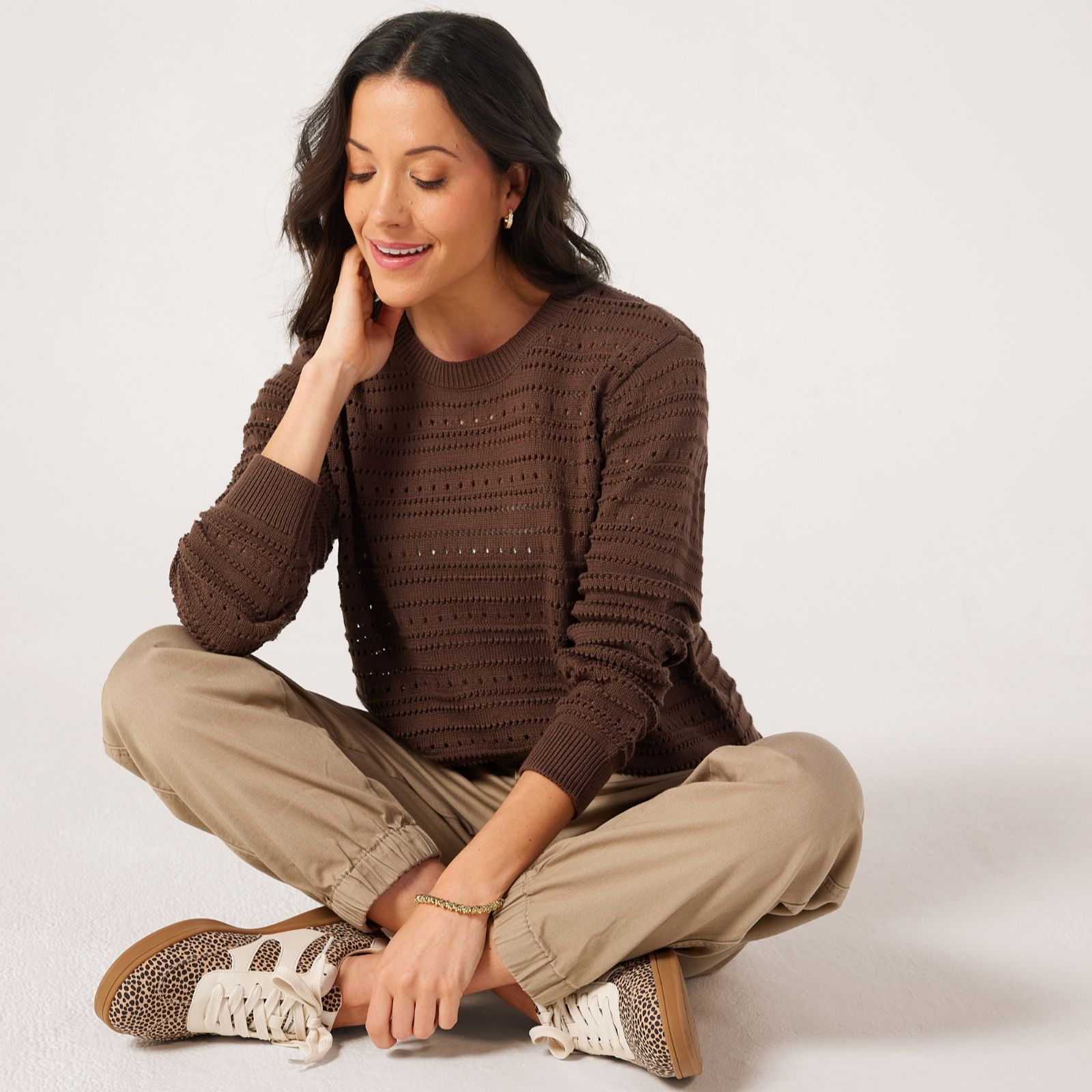 Denim & Co. Pointelle Jumper