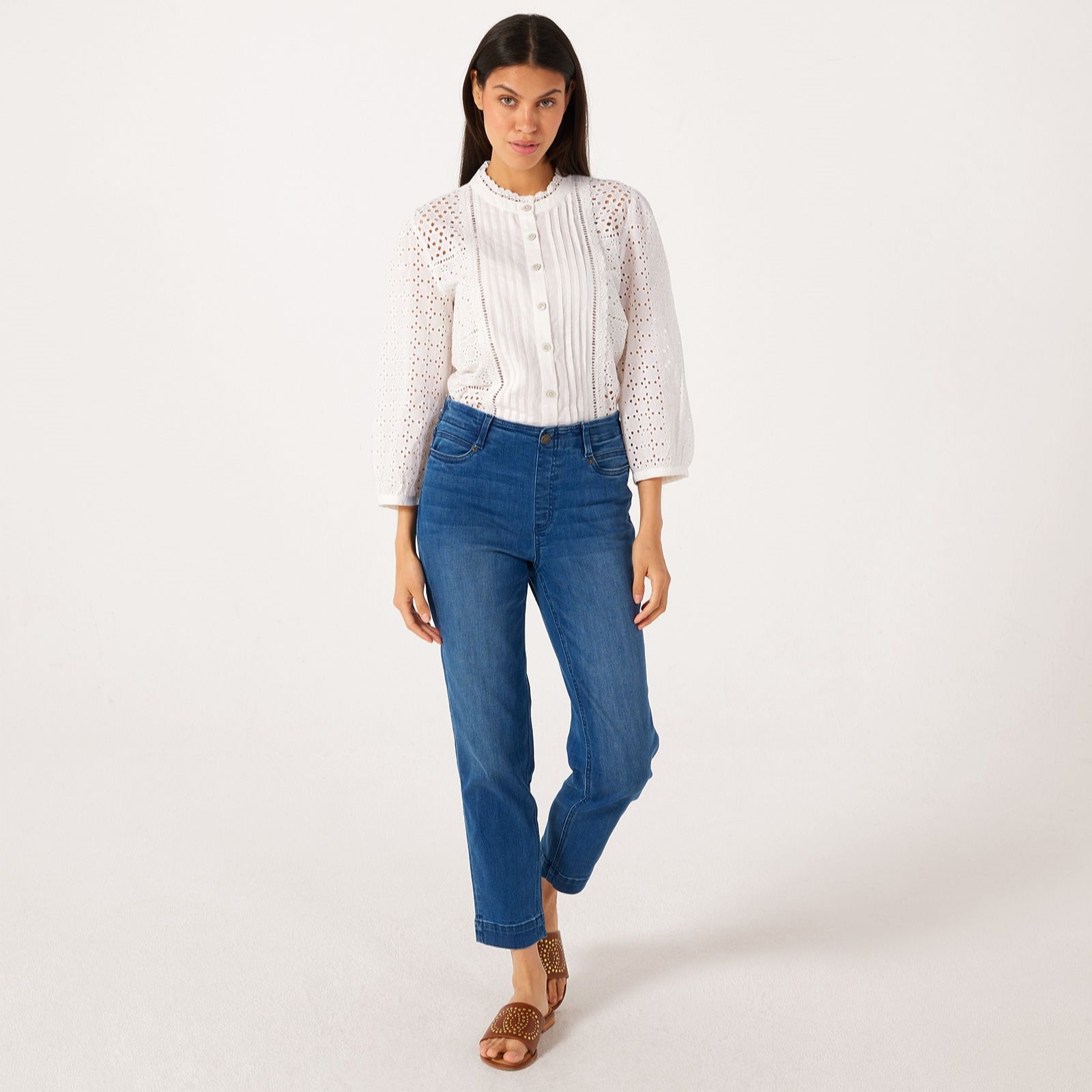 Denim & Co. Easy Stretch Ankle Jean Standard