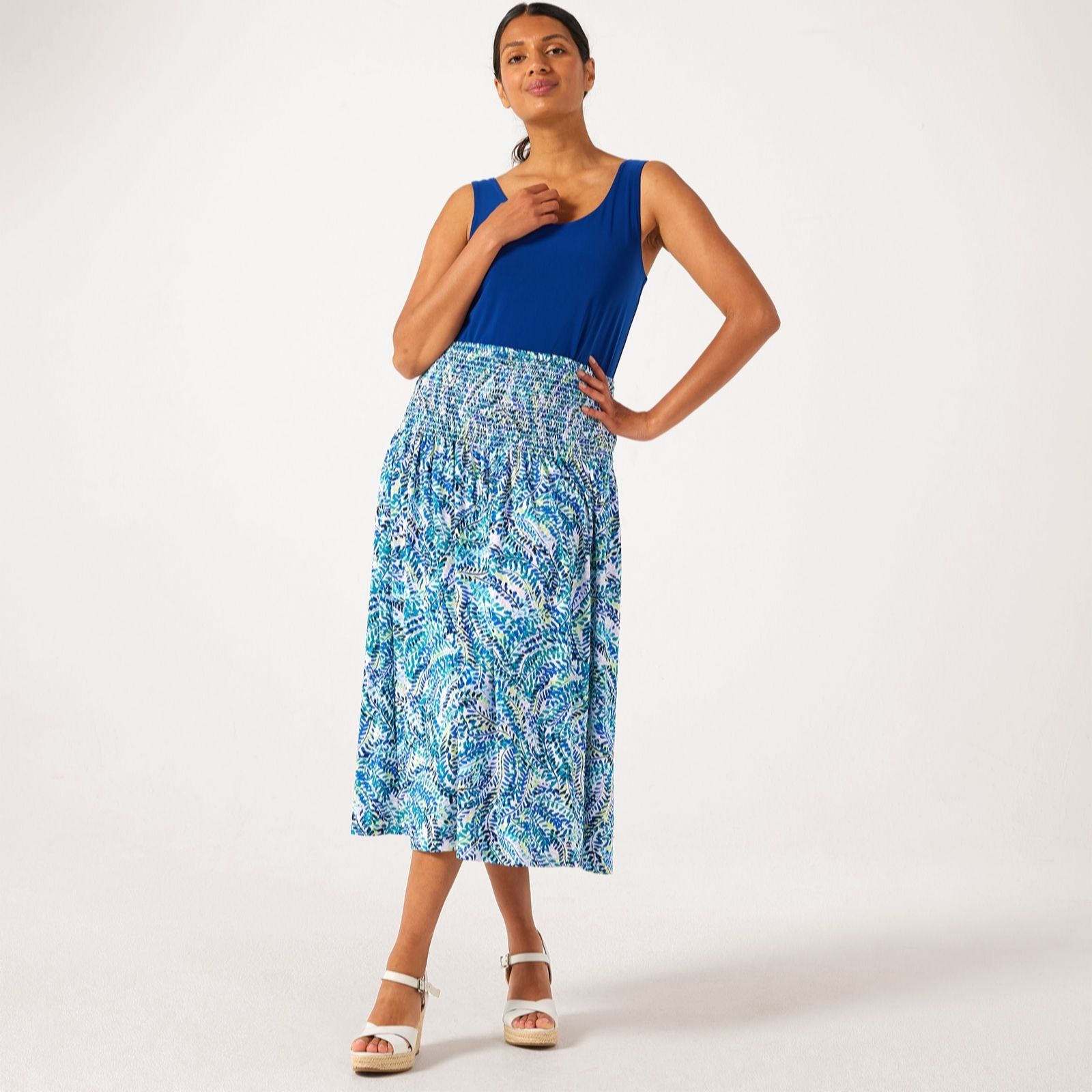 Kim & Co Printed Brazil Jersey Mid Length Convertible Skirt
