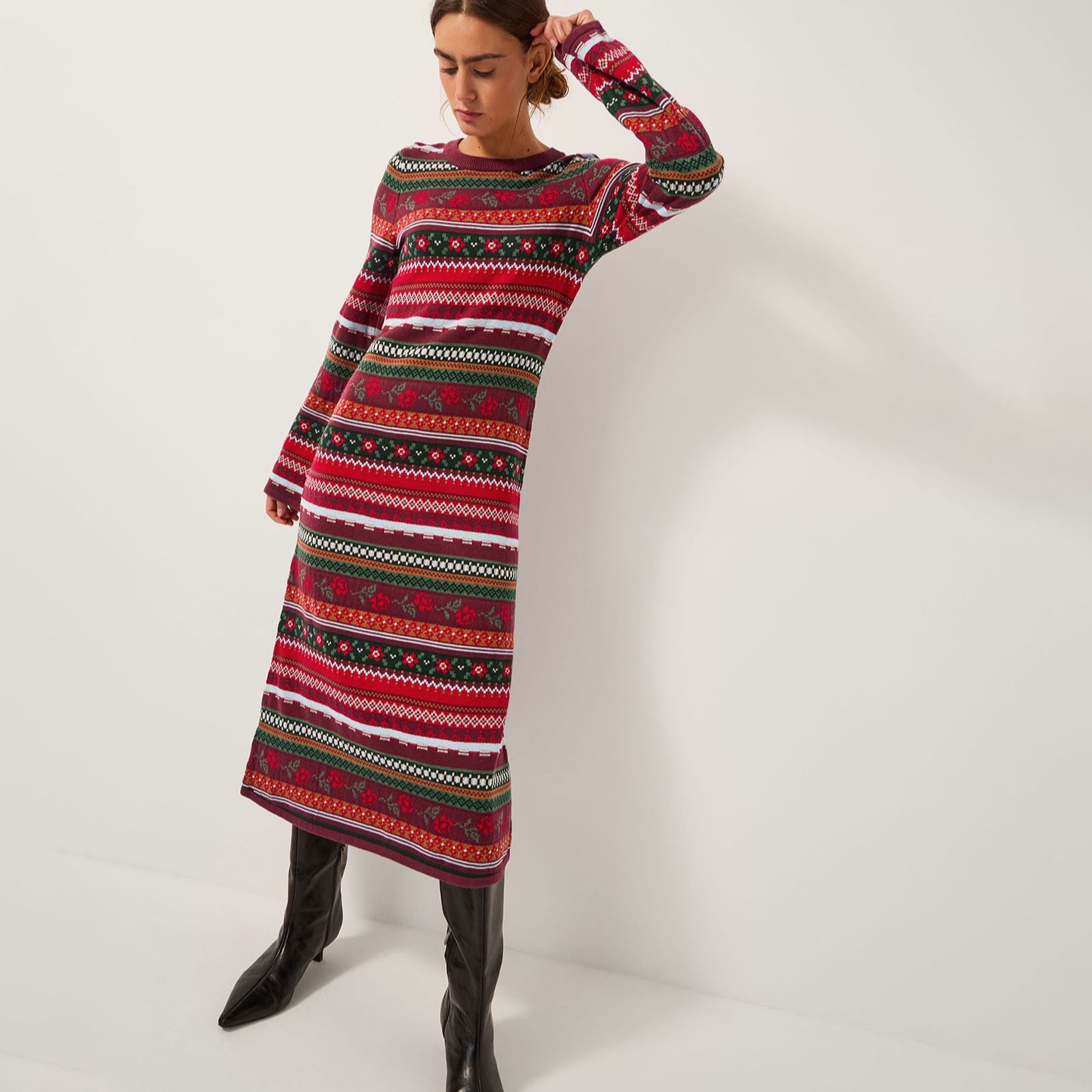 Monsoon Fara Fairisle Dress