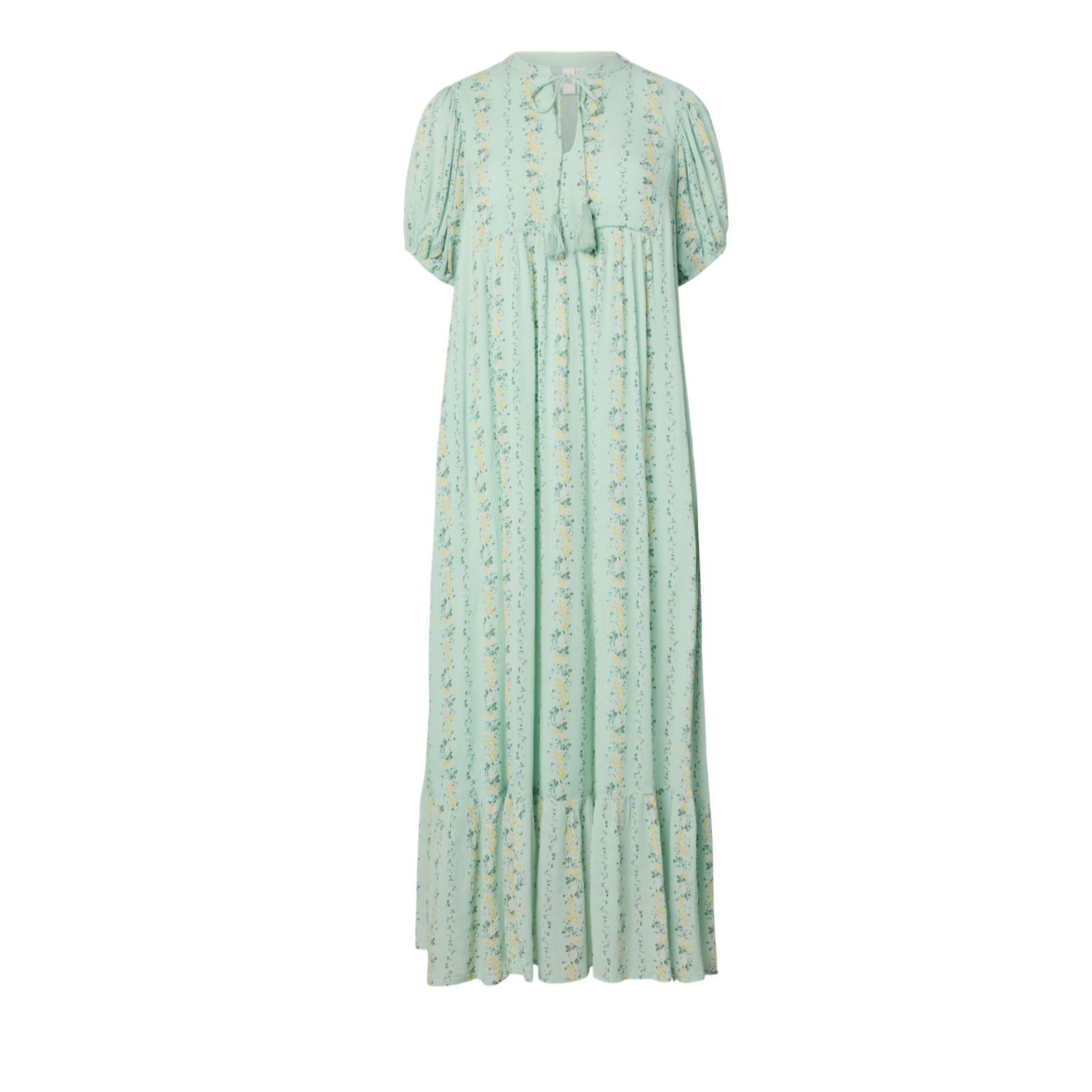 YAS Bella Tie Neck Maxi Dress