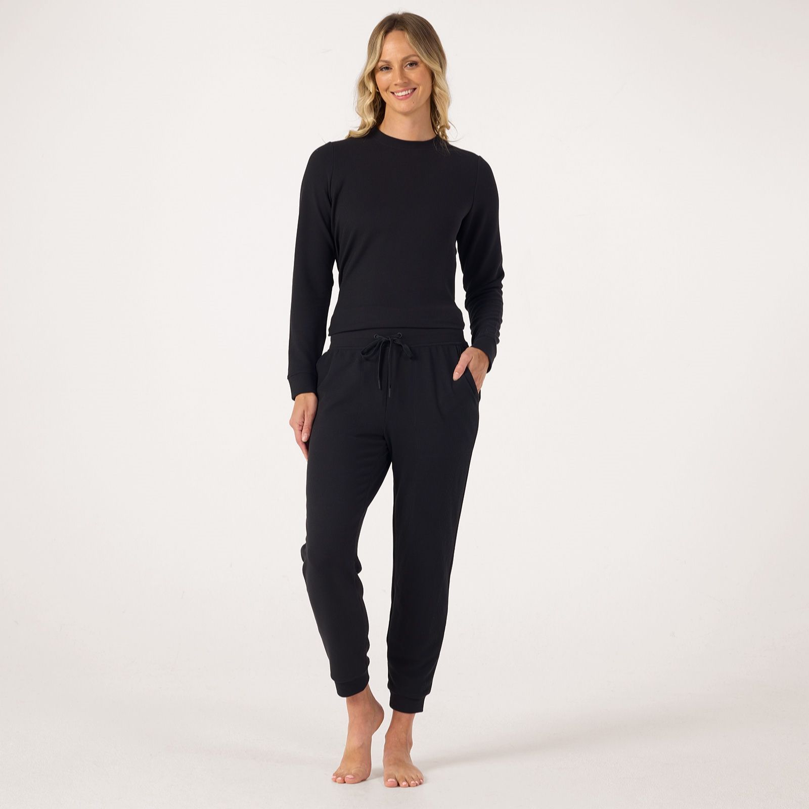 Cuddl Duds Mini Waffle Jogger