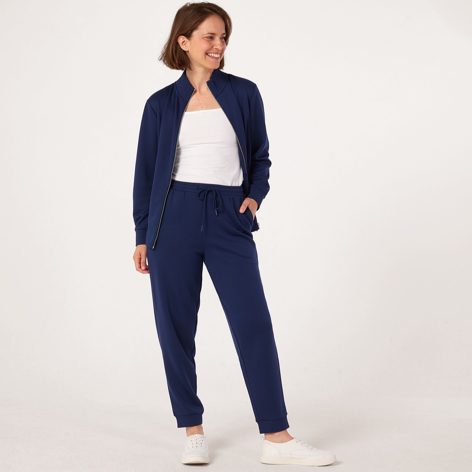 Denim & Co. Super Soft Rib Detail Joggers Petite