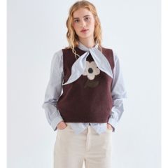 Compania Fantastica Big Flower Knit Vest