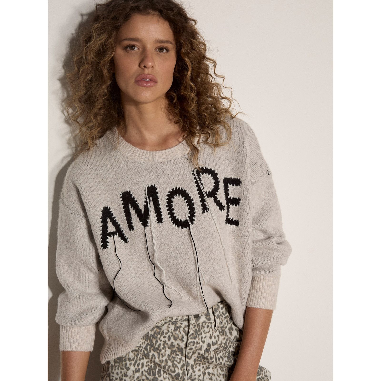 Apricot Thread "Amore" Boucle Jumper