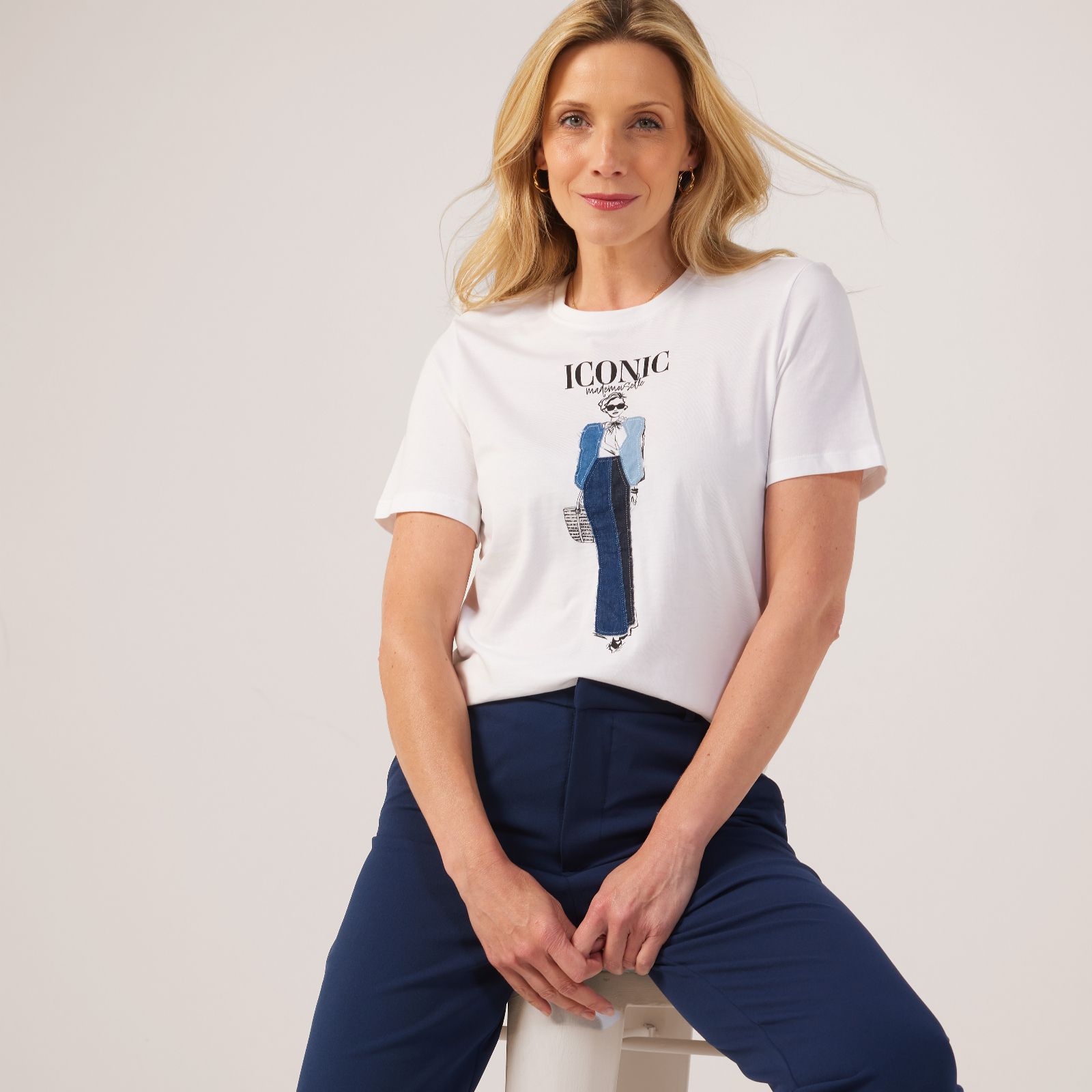 Only Denim Detail Silhouette T-Shirt