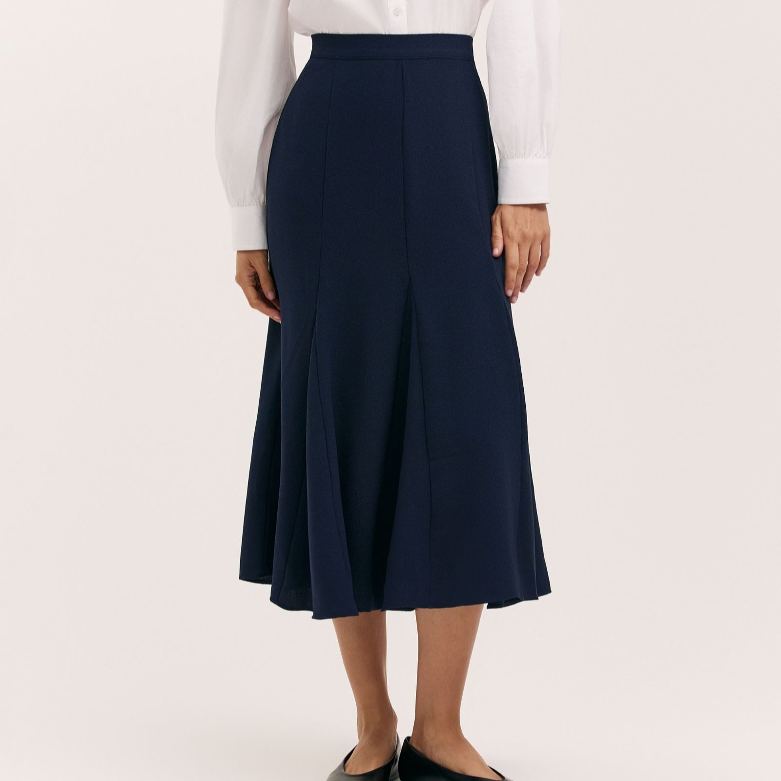 Finery London Fabiola Rich Crepe Pleated Skirt