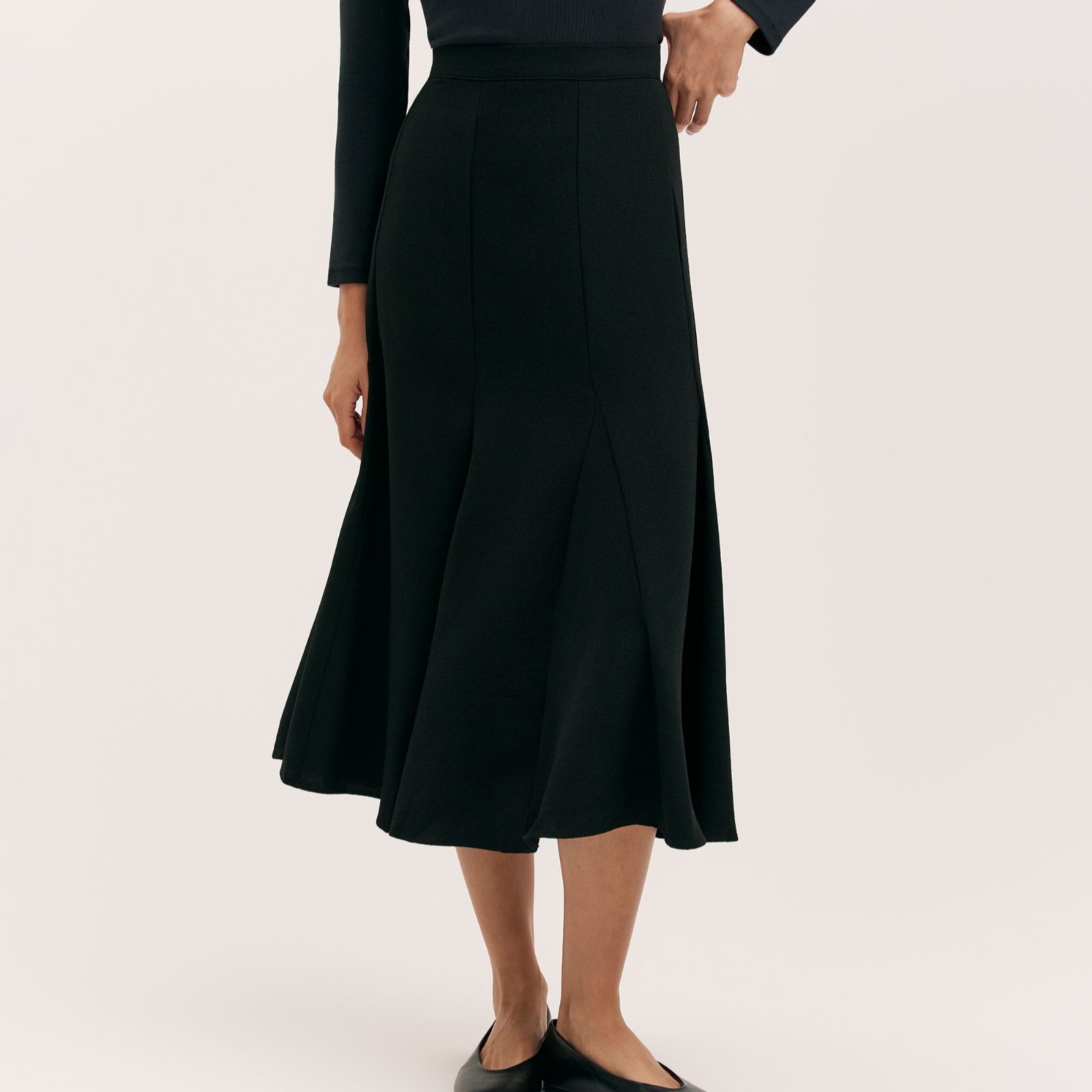 Finery London Fabiola Rich Crepe Pleated Skirt