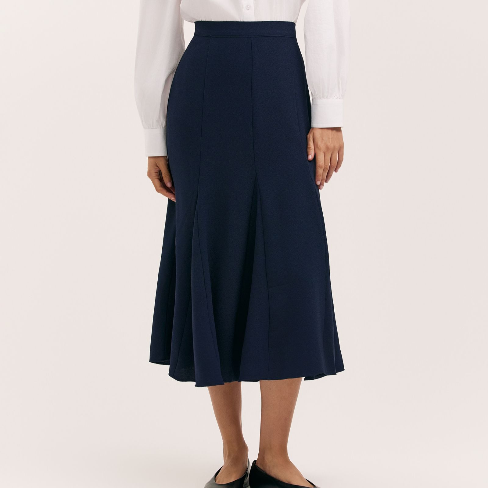 Finery London Fabiola Rich Crepe Pleated Skirt