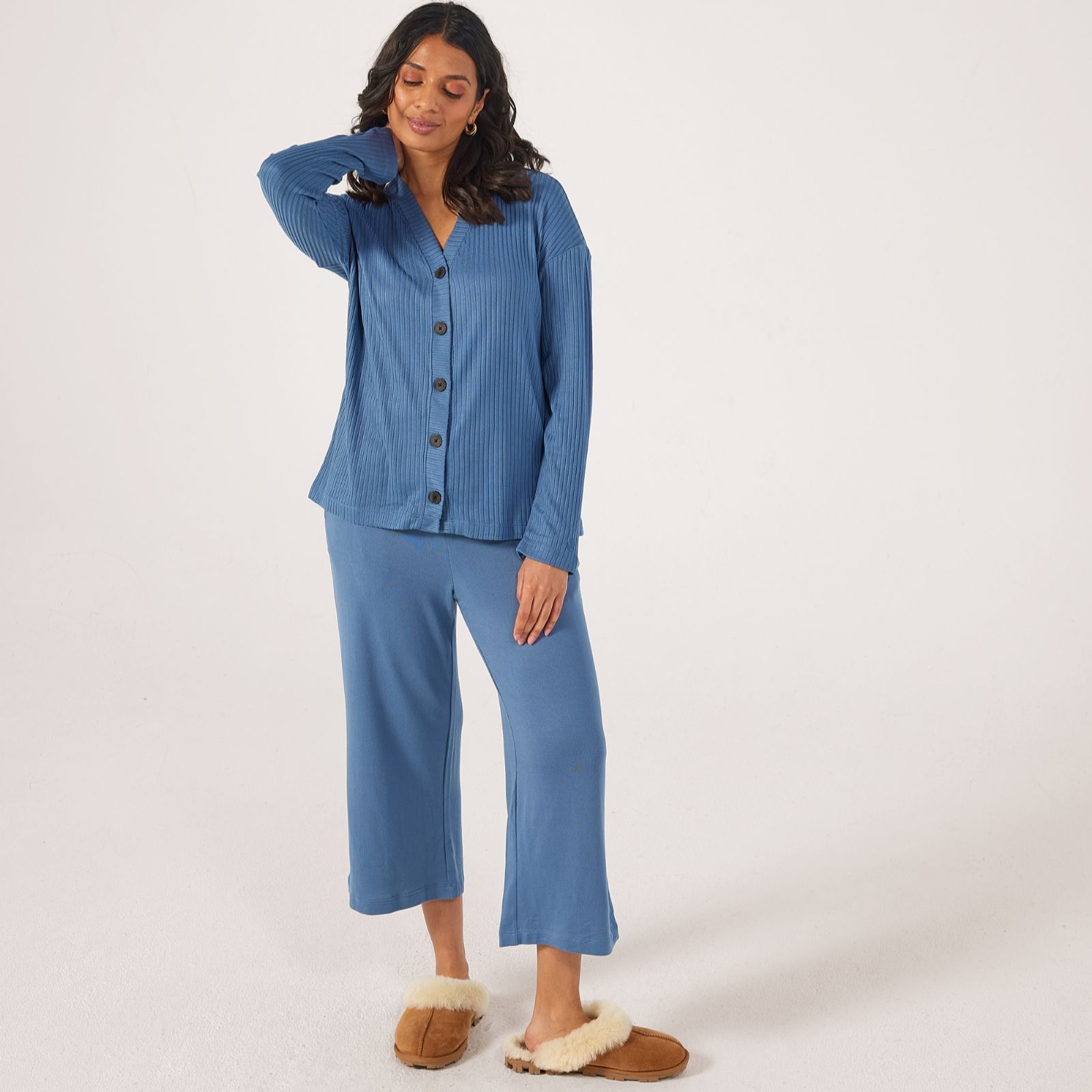 Cuddl Duds Seriously Soft Rib Cardi