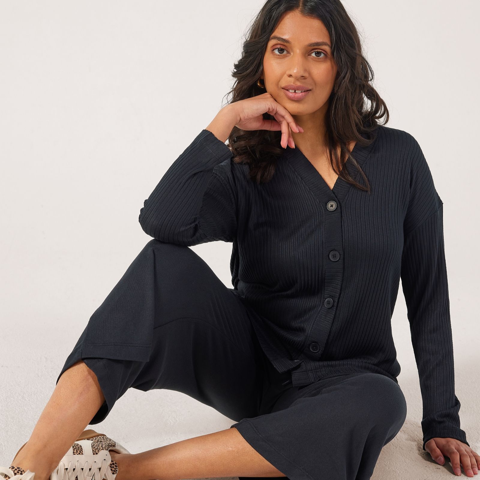 Cuddl Duds Seriously Soft Rib Cardi