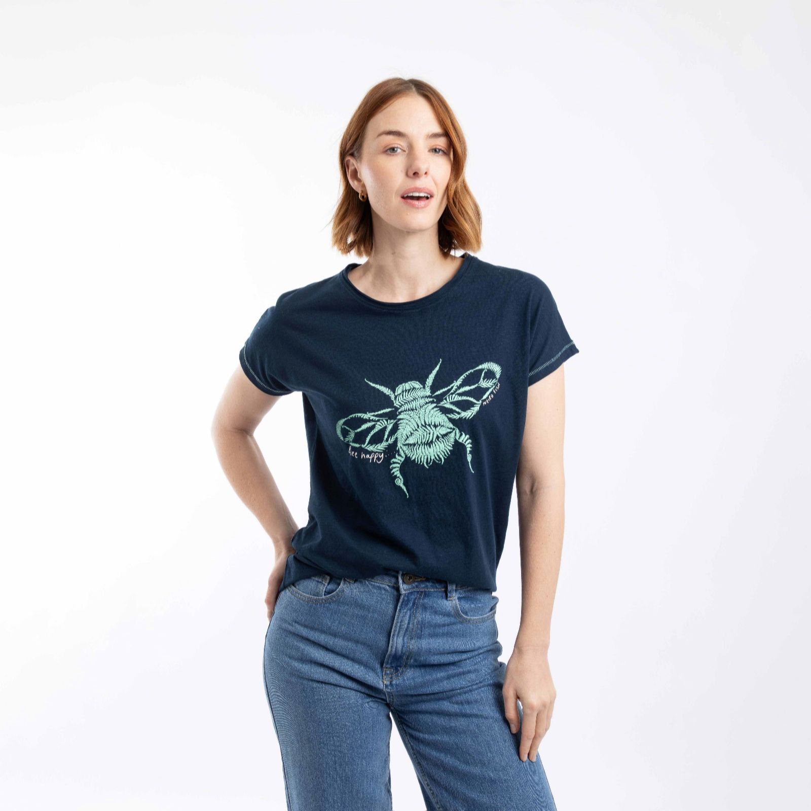 Weird Fish Ferne Bee Cotton T-Shirt