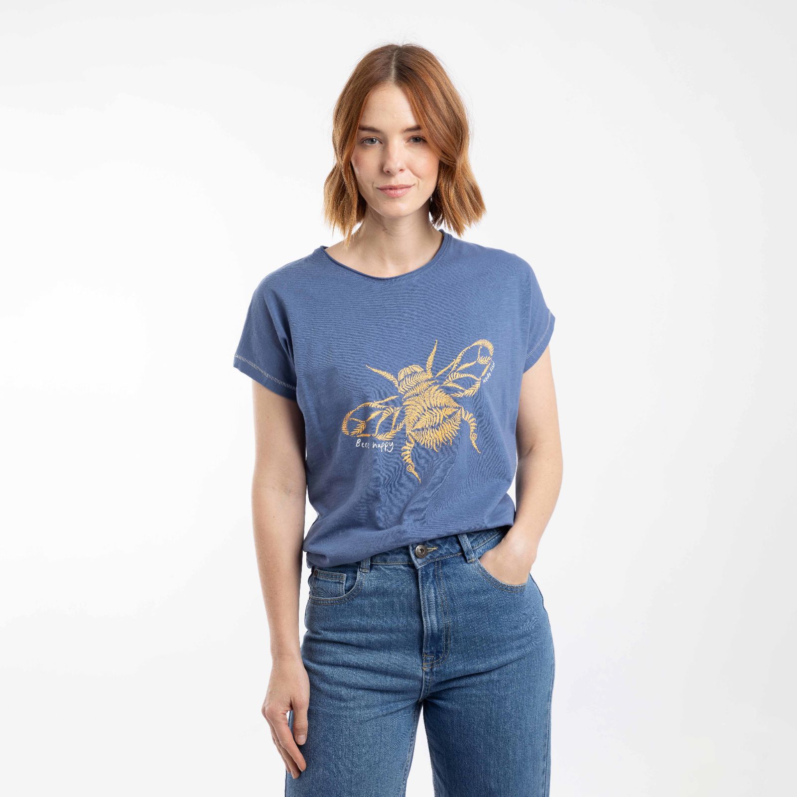 Weird Fish Ferne Bee Cotton T-Shirt