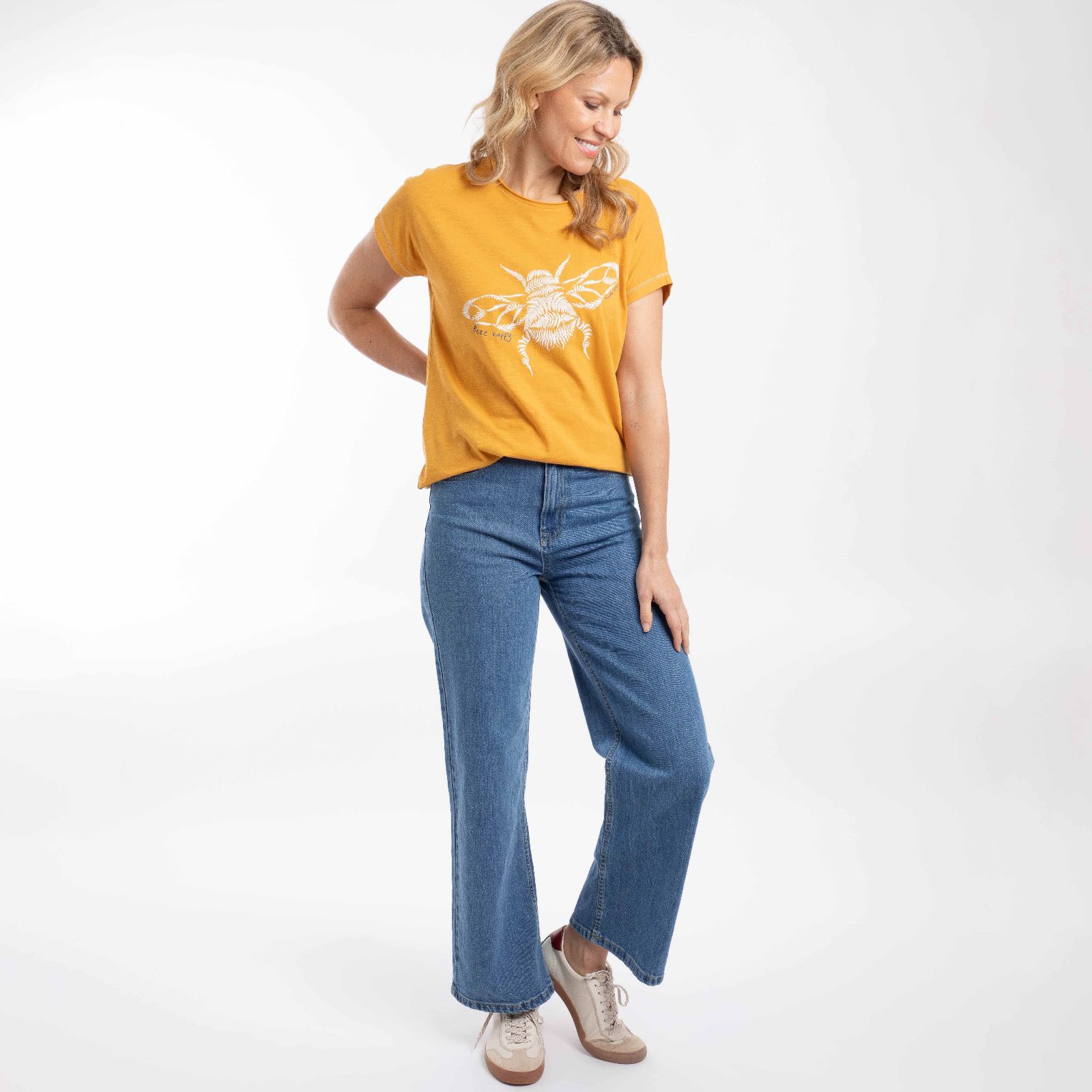 Weird Fish Ferne Bee Cotton T-Shirt