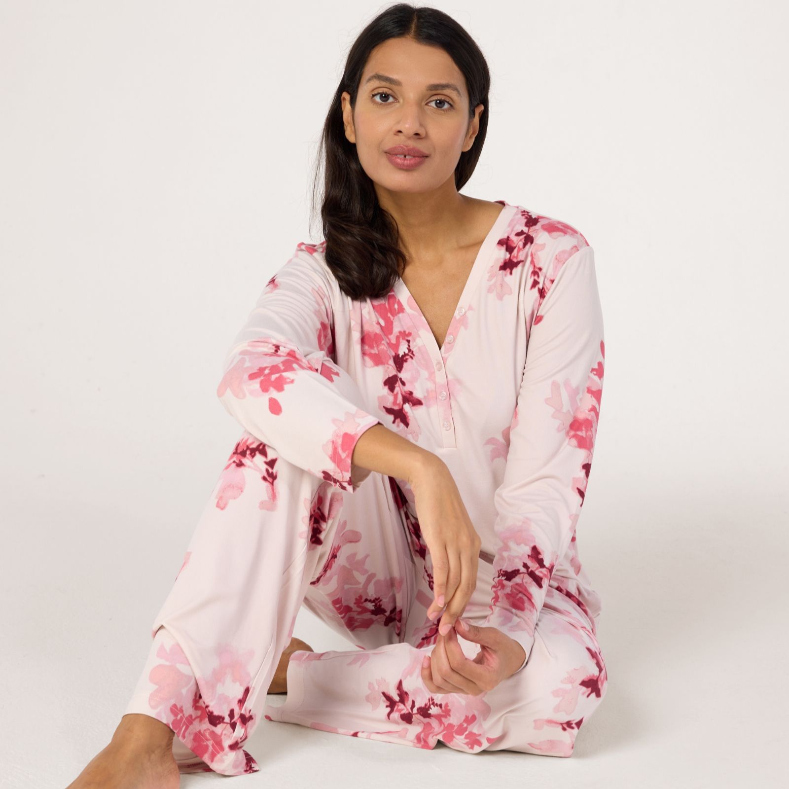 Cozee Home Henley Printed 2Pc Set