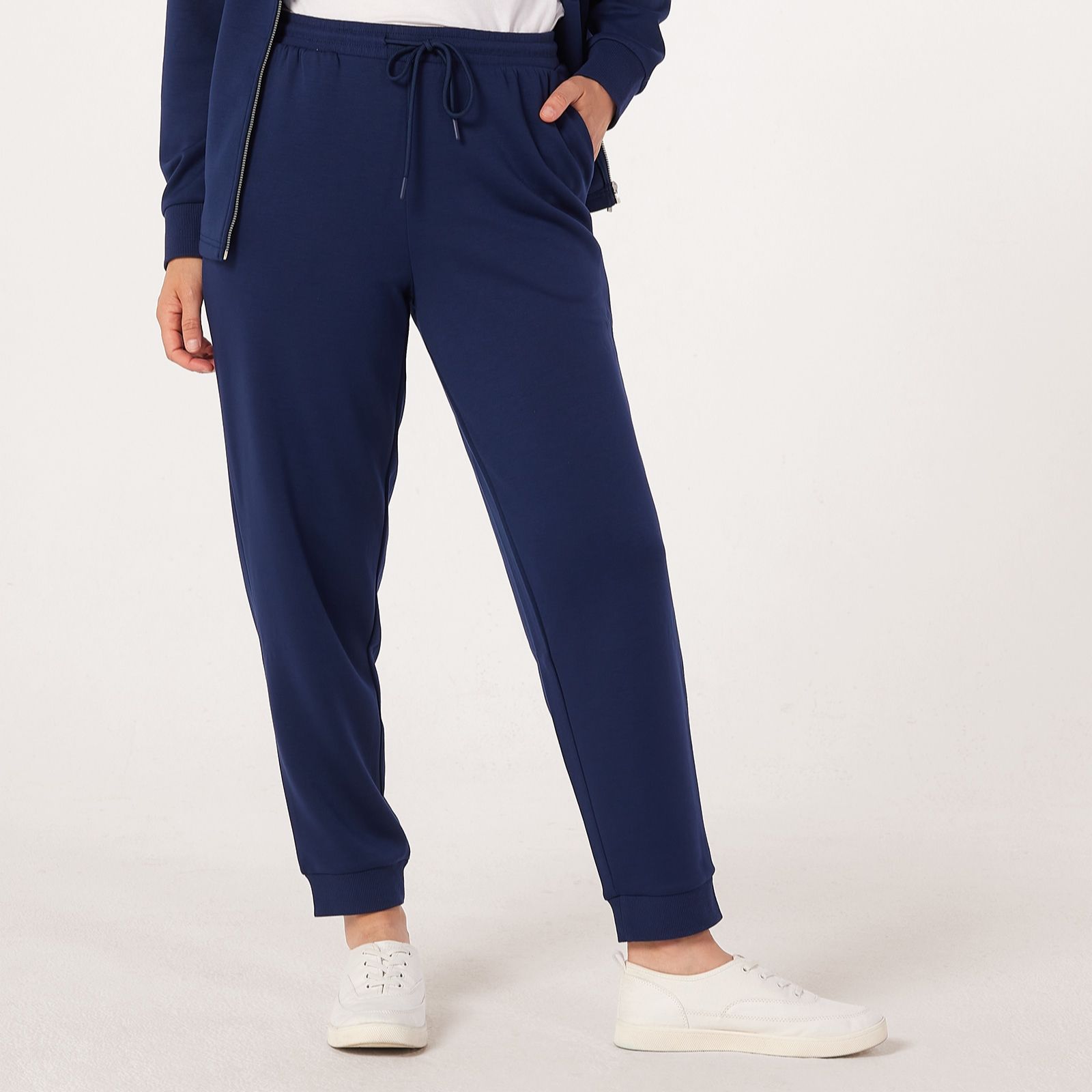 Denim & Co. Super Soft Rib Detail Joggers Standard