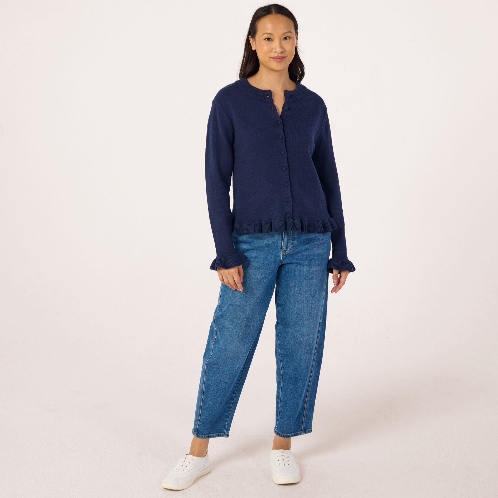 Izabel London Frill Edge Cardigan