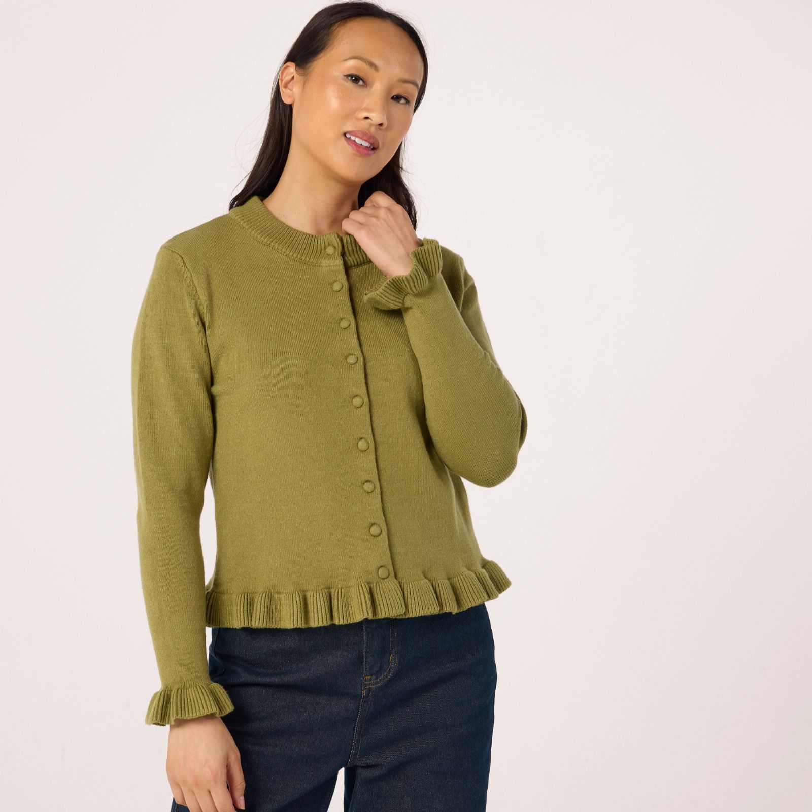 Izabel London Frill Edge Cardigan