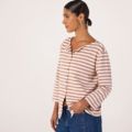 Ben de Lisi Stripe Button Front Top