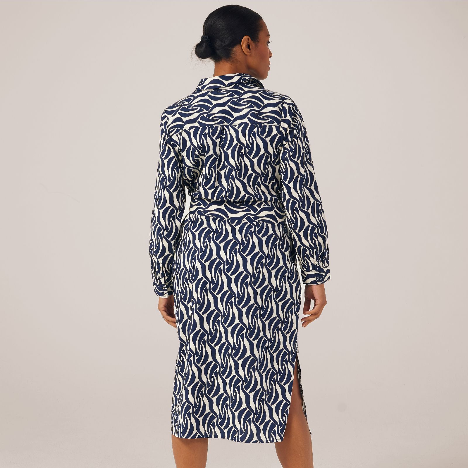 Ben De Lisi Printed Cotton poplin shirt dress - QVC UK