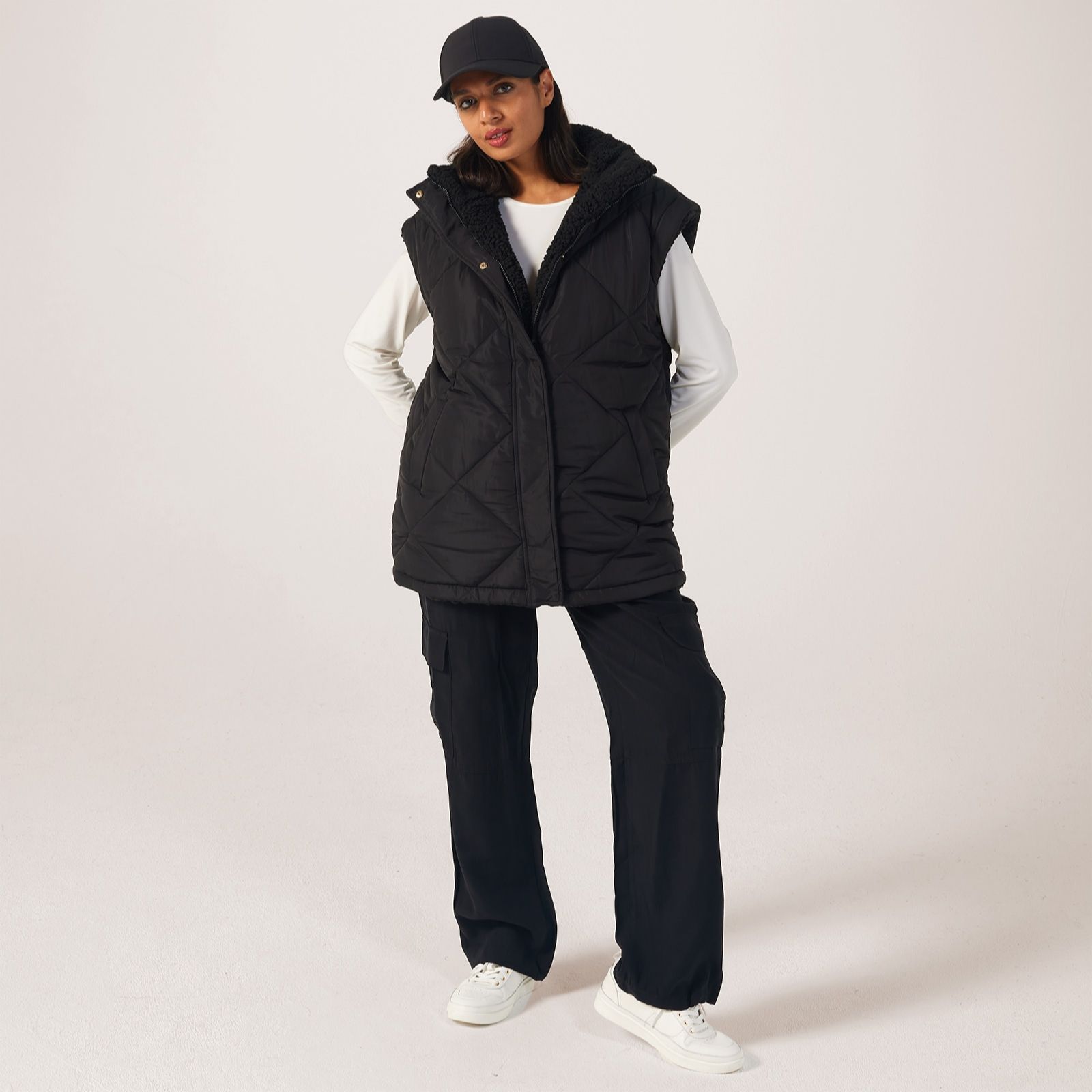 Centigrade Reversible Borg Gilet - QVC UK