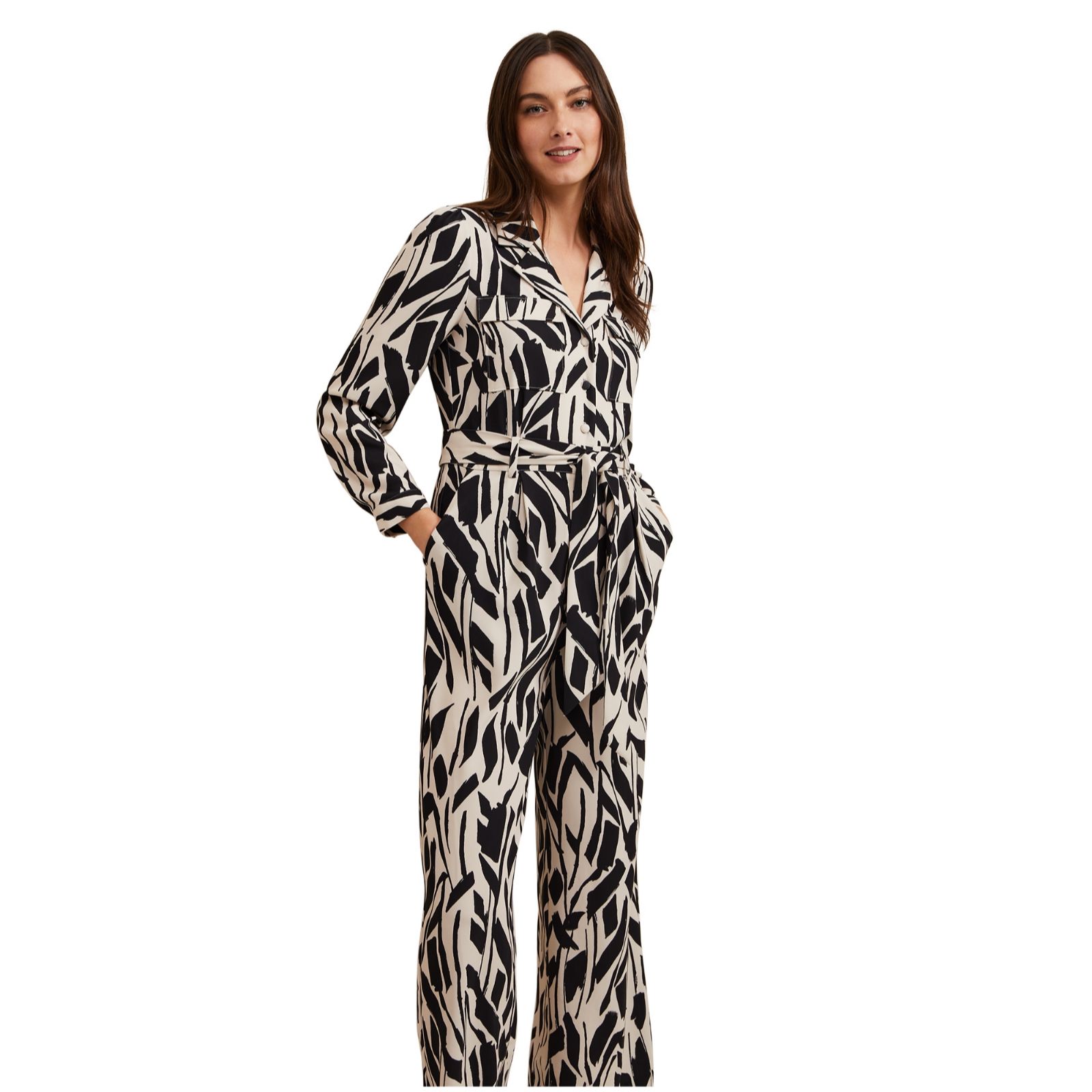 Phase Eight Constance Geo Jumpsuit - QVC UK