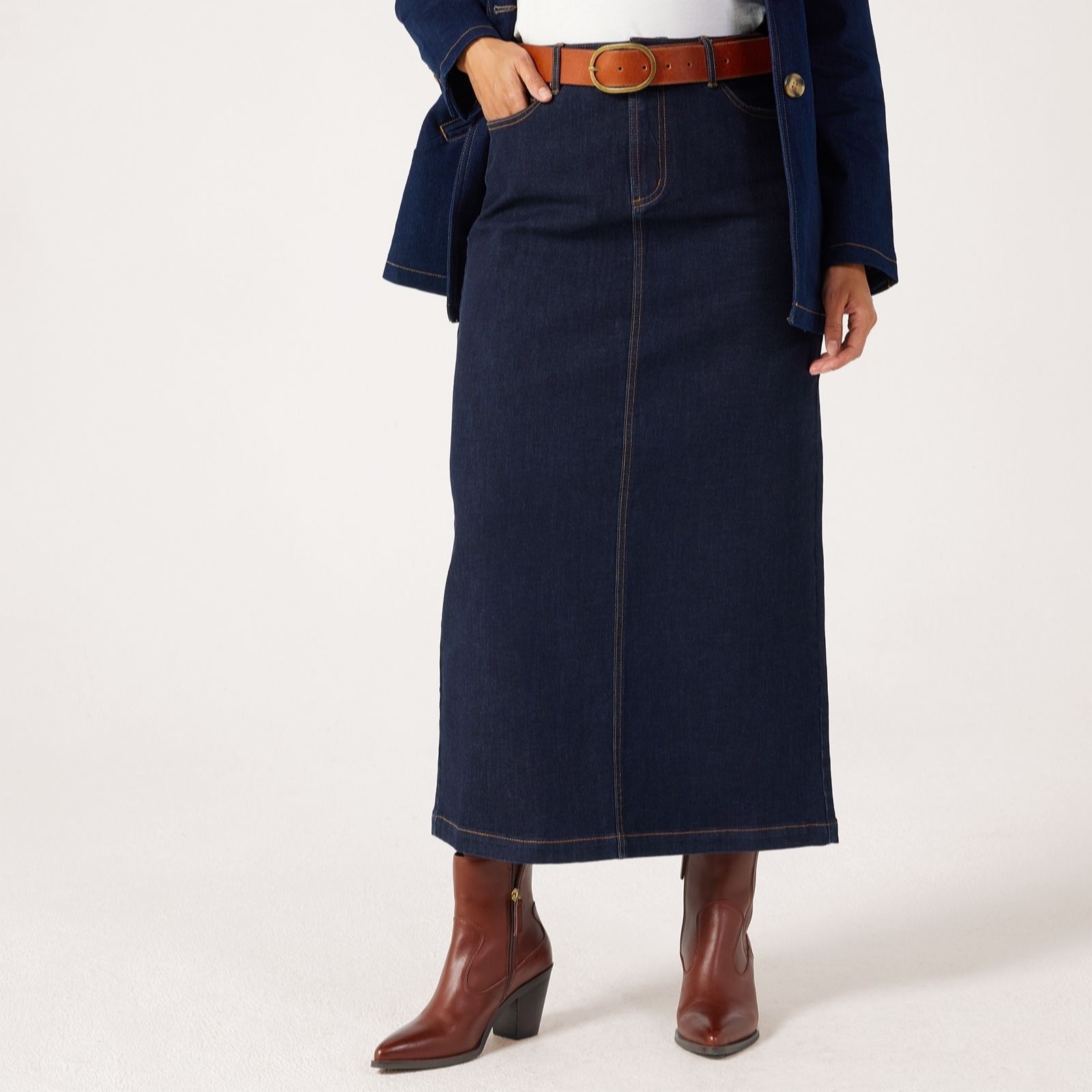 Ruth Langsford Maxi Denim Skirt Petite