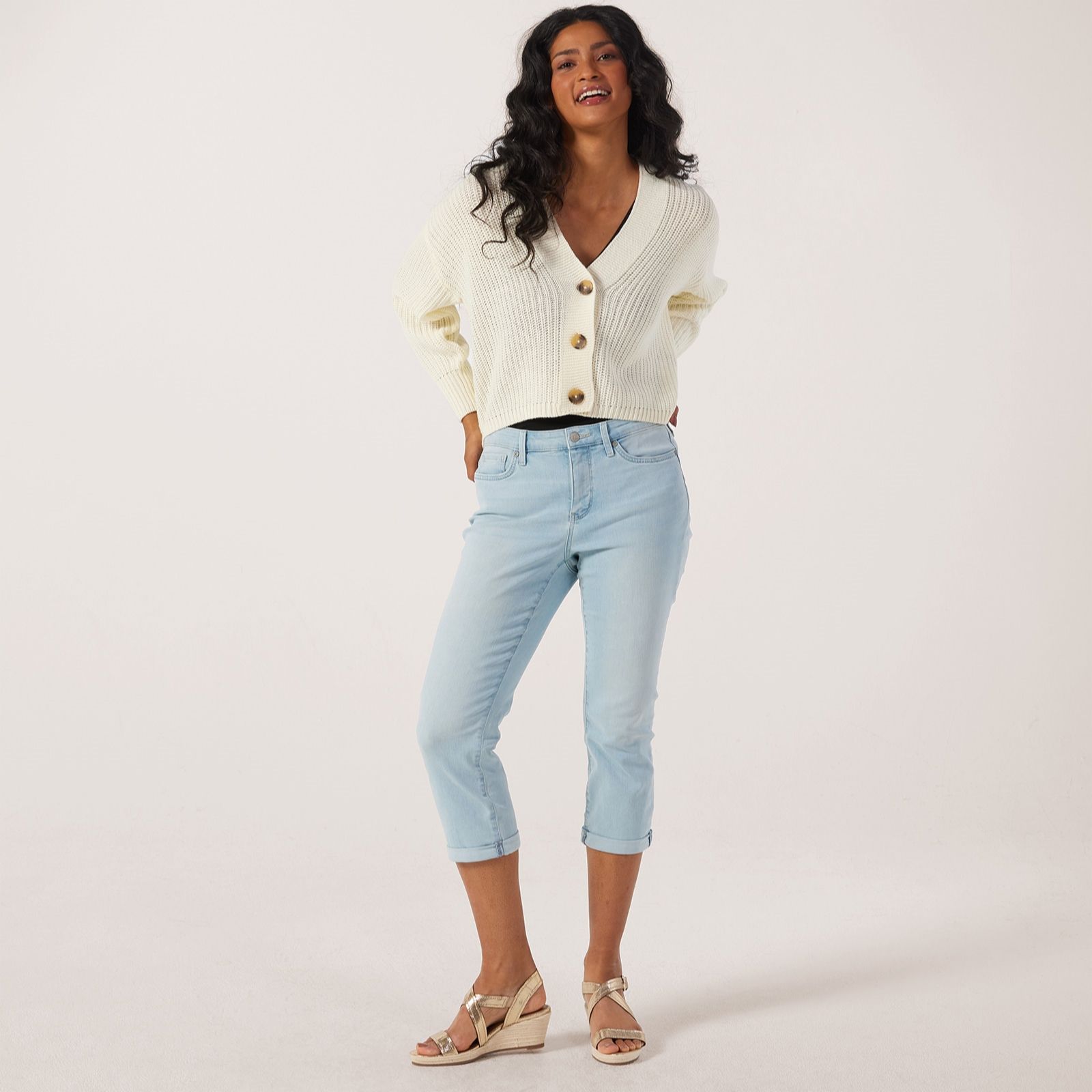 NYDJ Chloe Capri Cuff Detail Jean