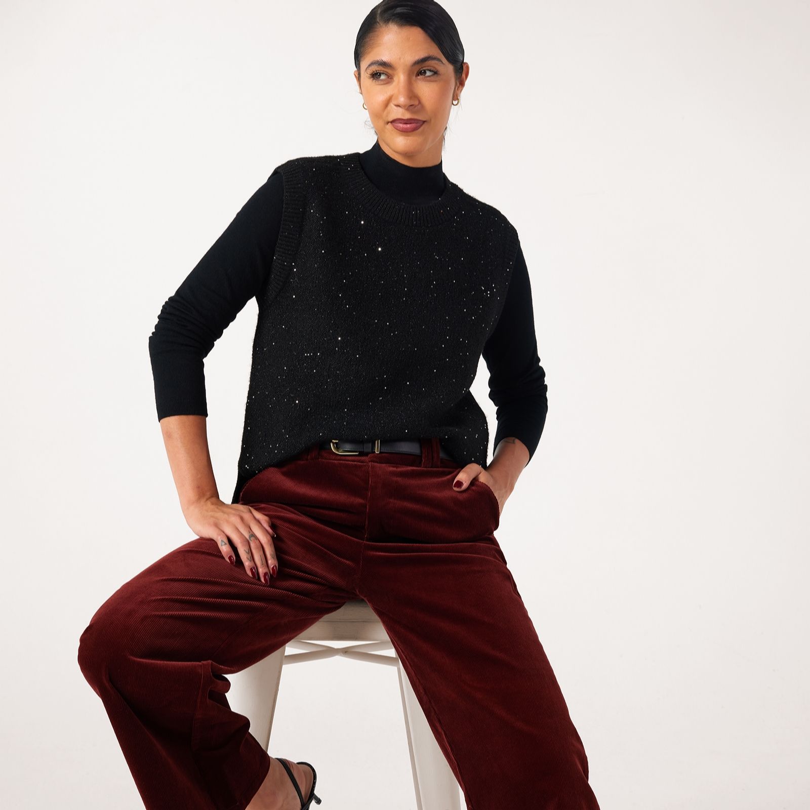 Ben De Lisi Sequin Knitted Vest