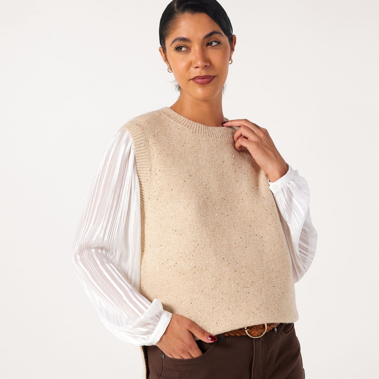 Ben De Lisi Sequin Knitted Vest