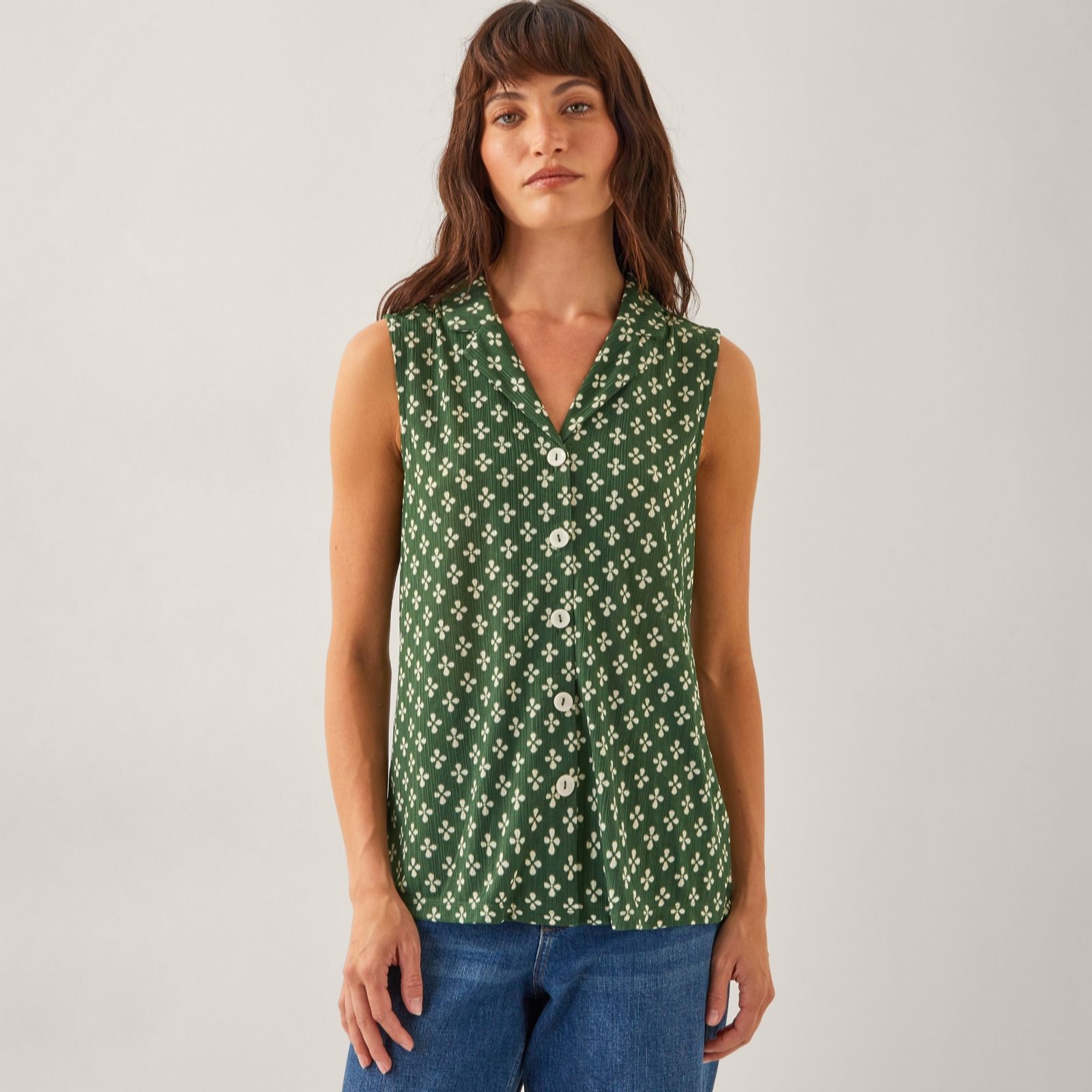 Monsoon Daisy Geo Jersey Top