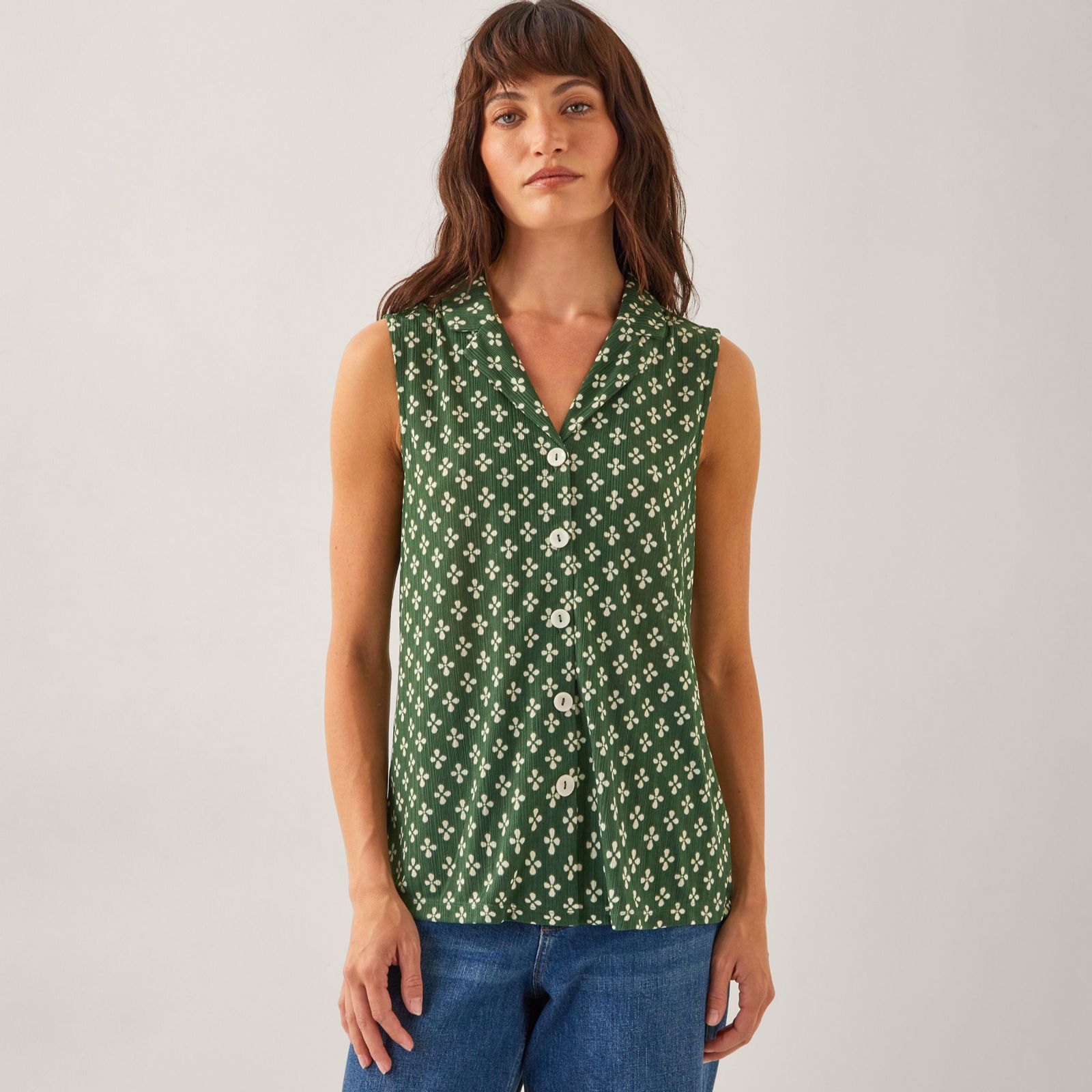 Monsoon Daisy Geo Jersey Top