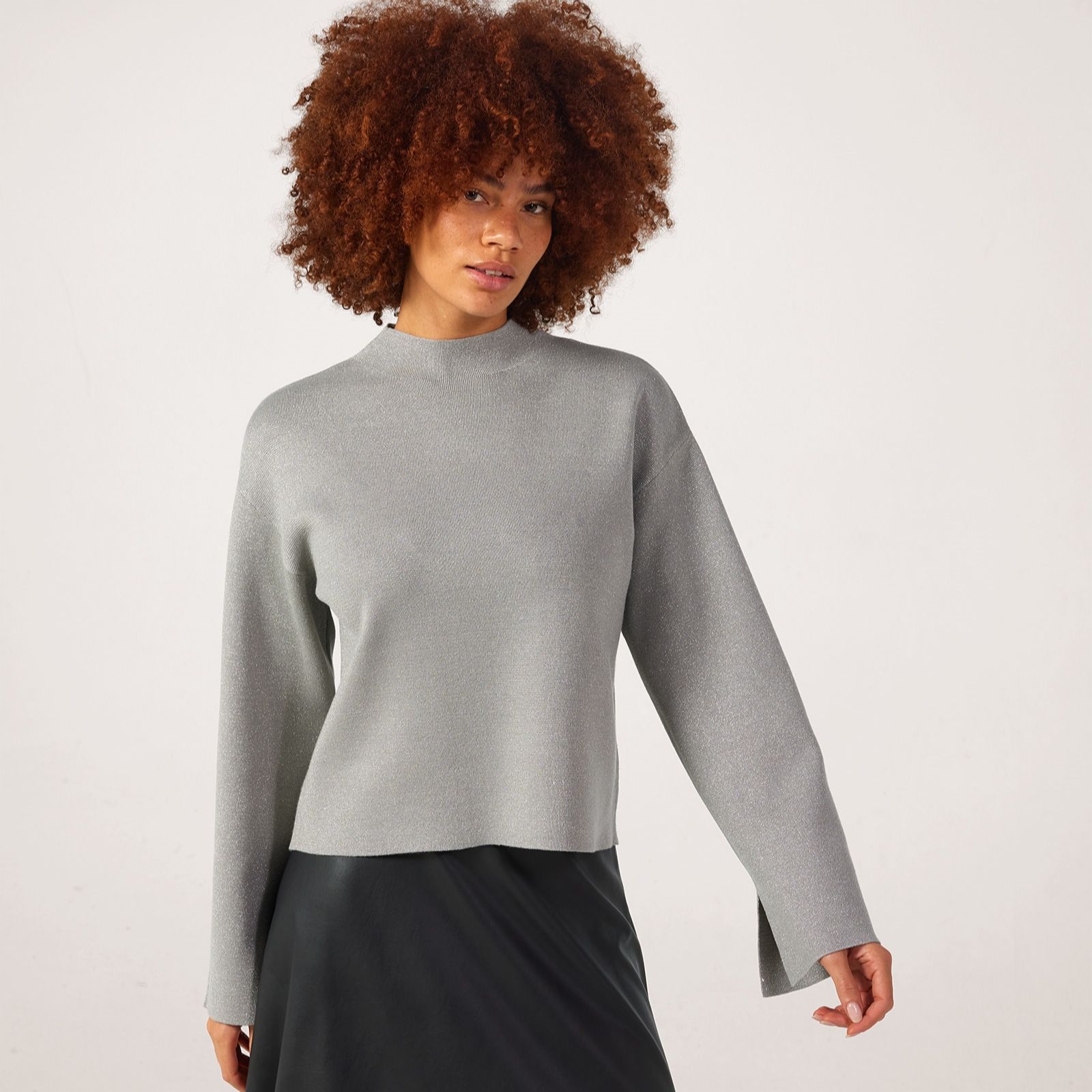YAS Castor Lurex Detail Knitted Jumper