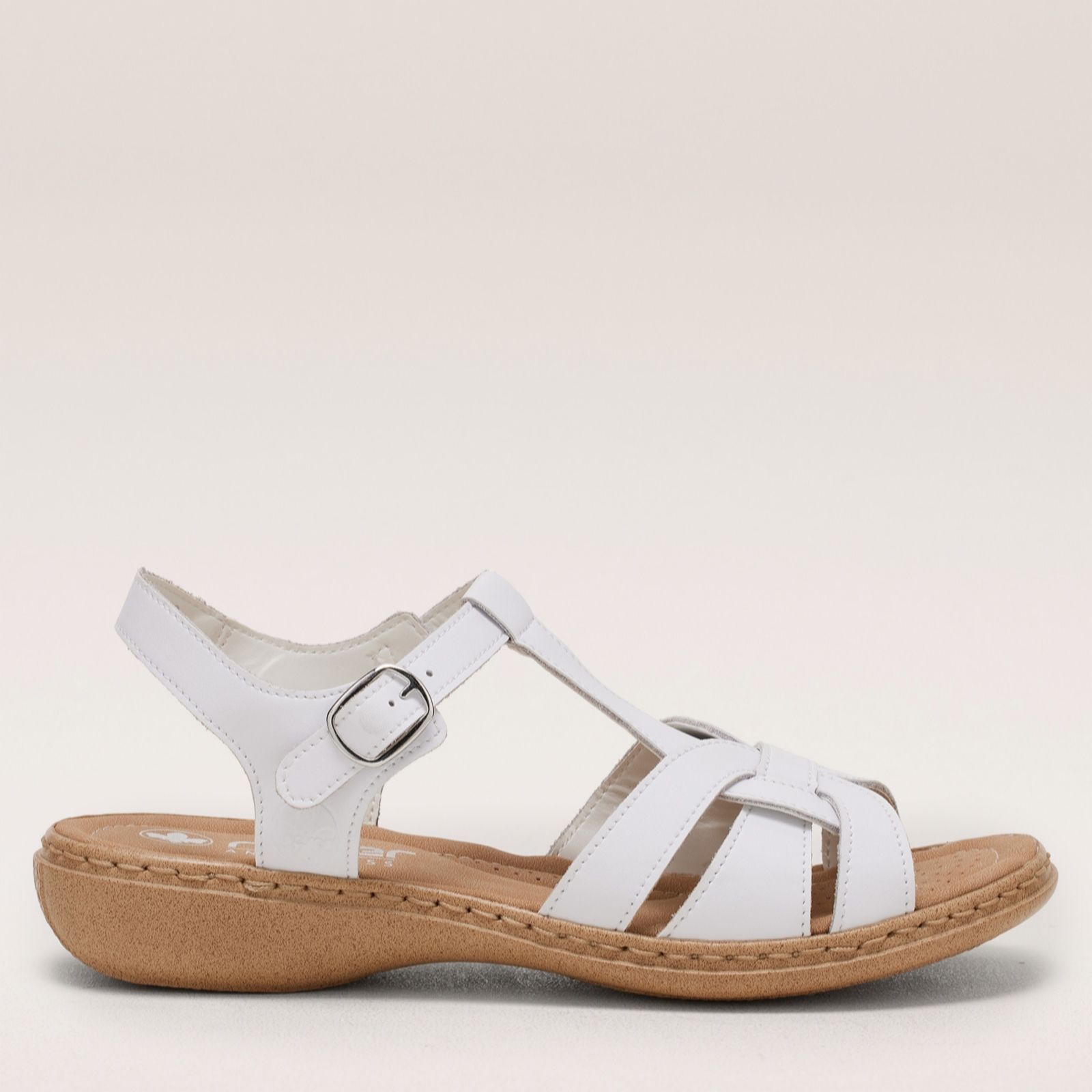 Rieker White Leather Sandal