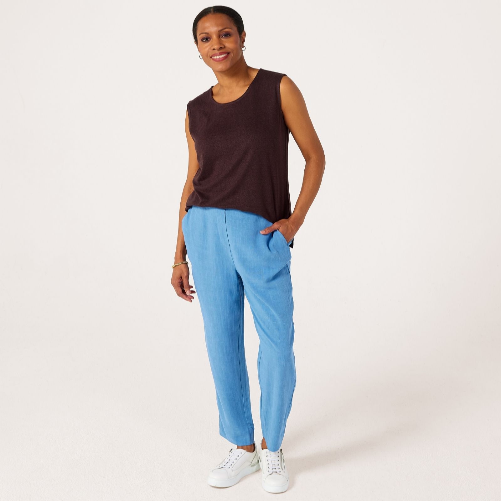 Ruth Langsford Tapered Leg linen blend Trouser Standard