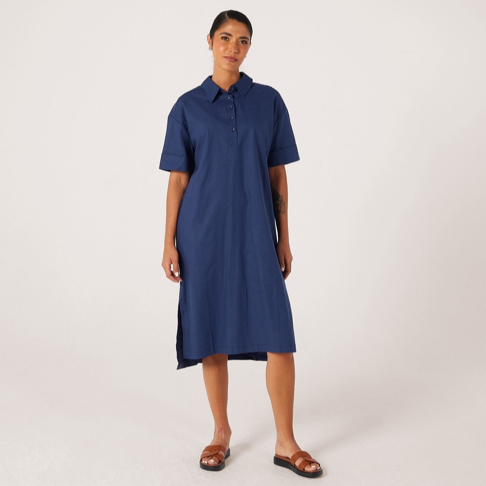 Ben de Lisi Linen Shirt Dress Petite