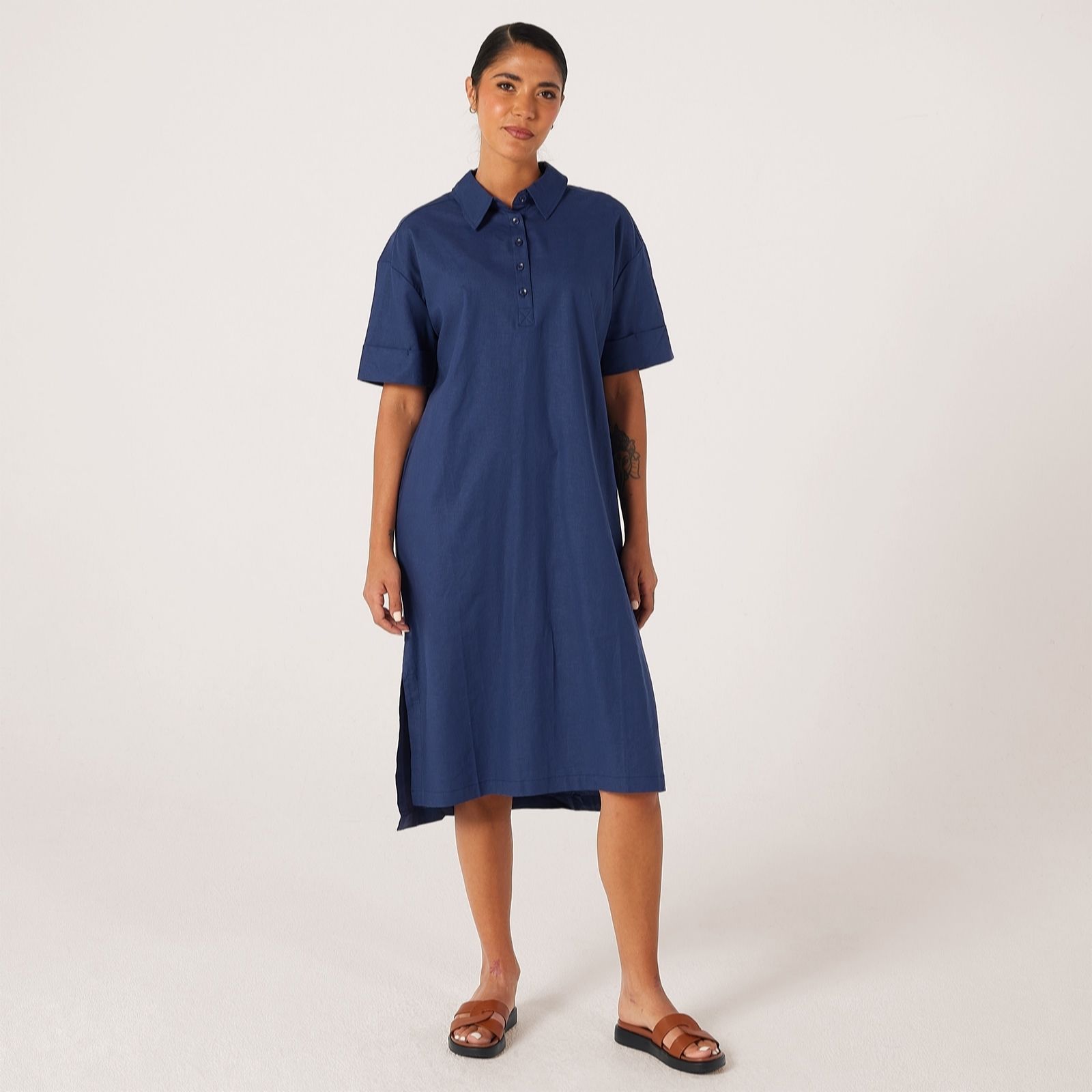 Ben de Lisi Linen Shirt Dress Petite