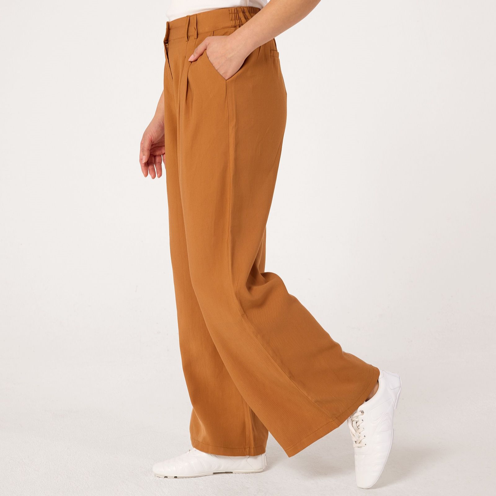 Izabel London Pleated Wide Leg Trousers