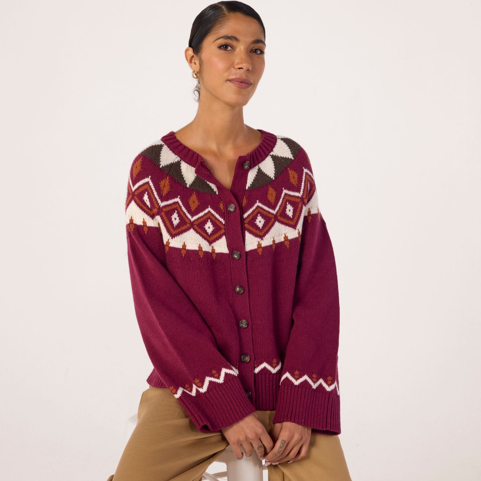 Ben de Lisi Fairisle Cardigan